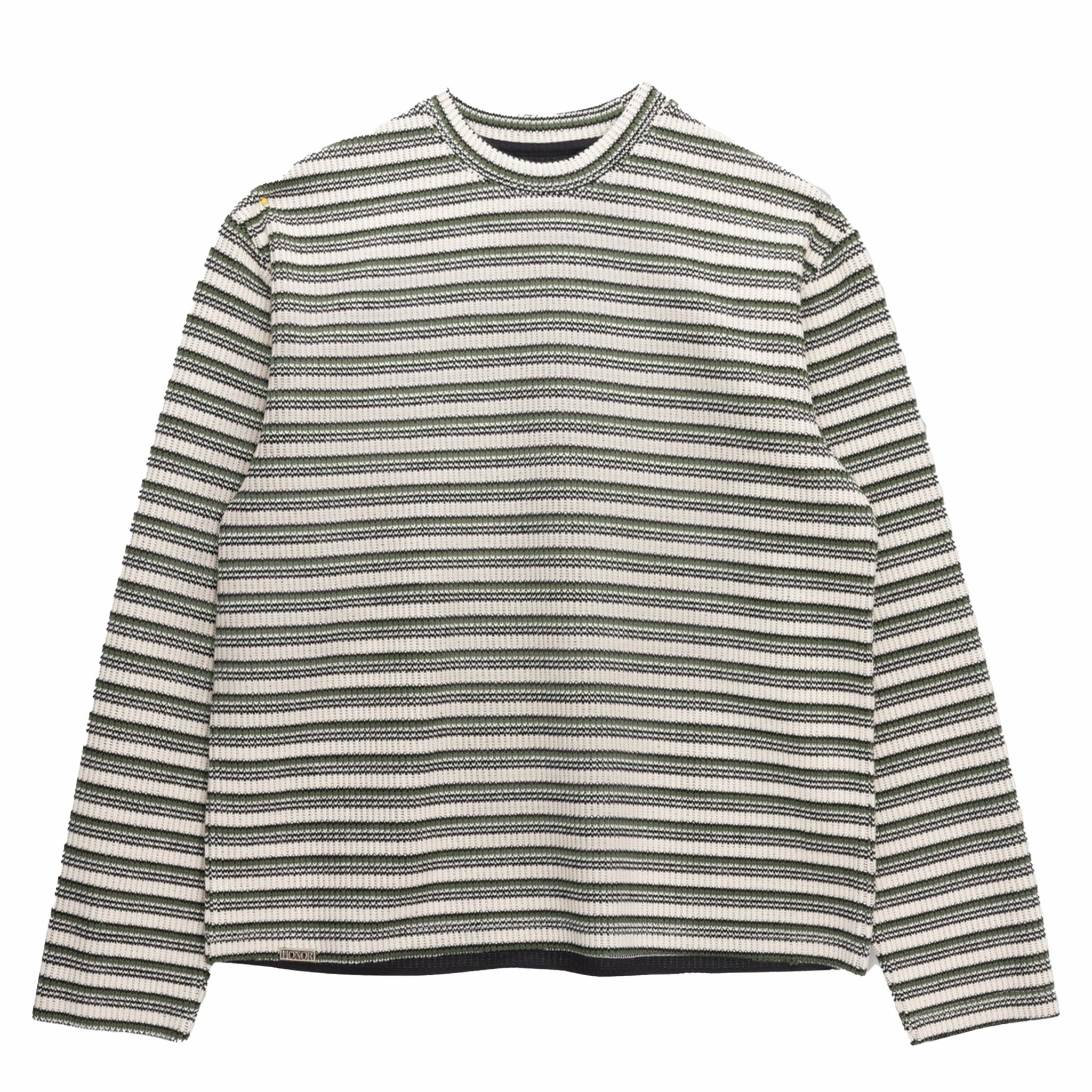 Honor The Gift Speak Striped Crew (Olive) - August Shop