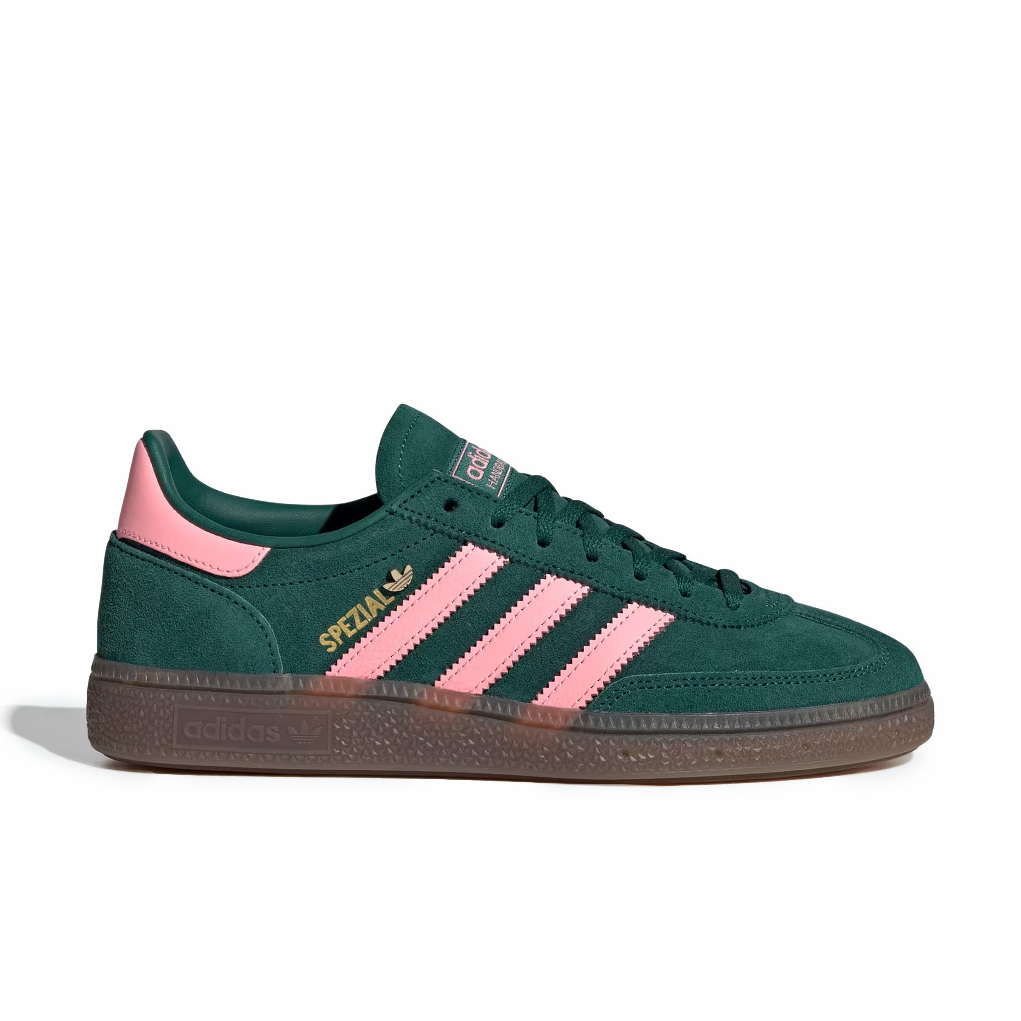 Adidas Women's Handball Spezial (Collegiate Green/Pink Spark/Gold Metallic) - August Shop