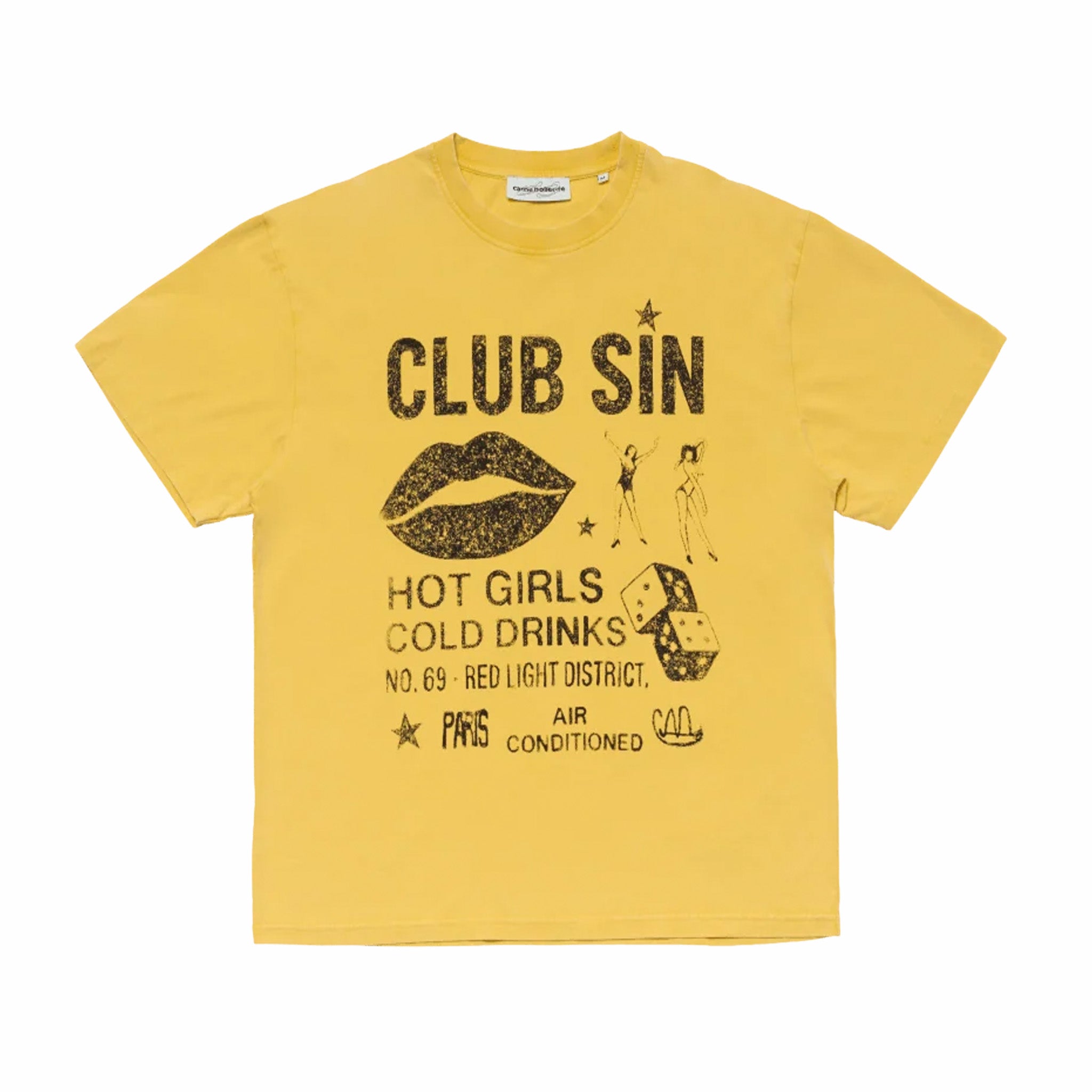 Carne Bollente Club Sin T-Shirt (Yellow) - August Shop