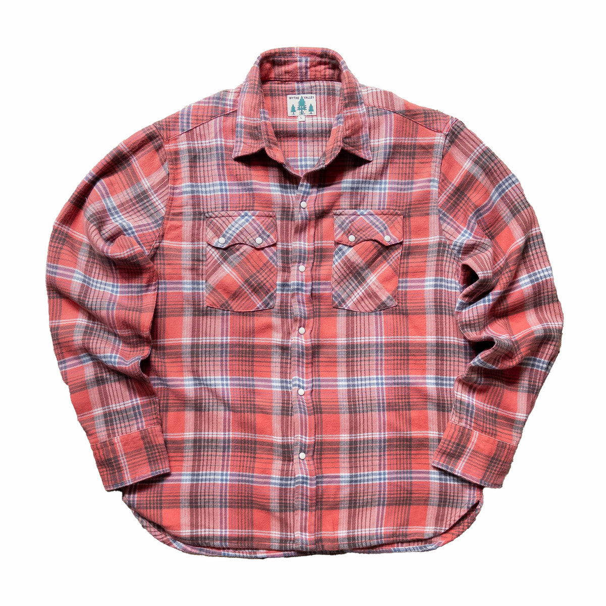 Wythe Washed Flannel Pearlsnap Shirt (Cactus Flower Plaid)
