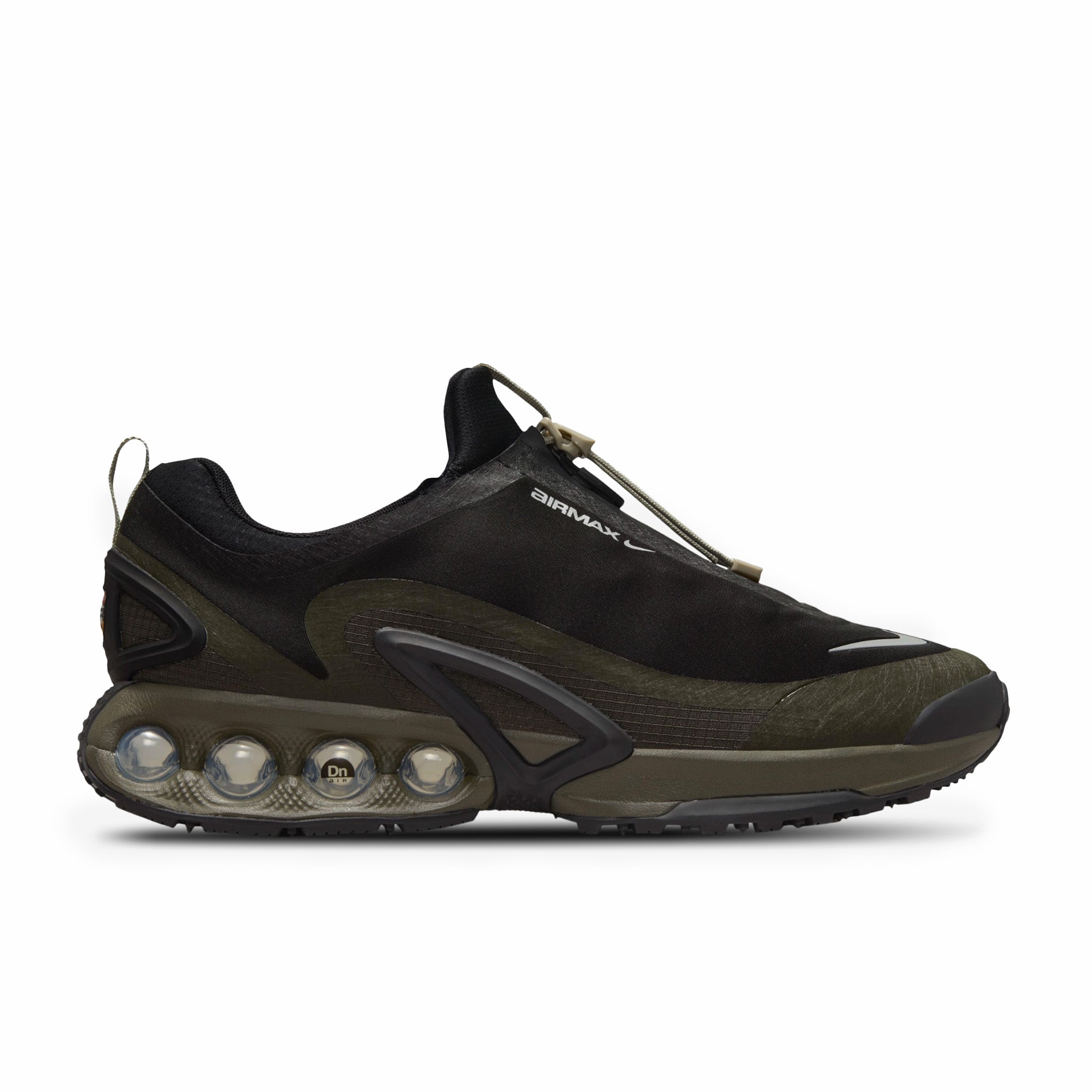 Nike Men's Air Max DN Roam (Black/Metallic Silver-Cargo Khaki-Stone) - August Shop