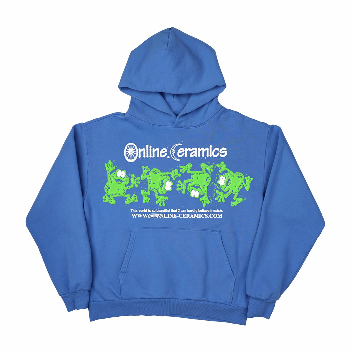 Online Ceramics Dancing Frogs Hoodie (Blue) - August Shop