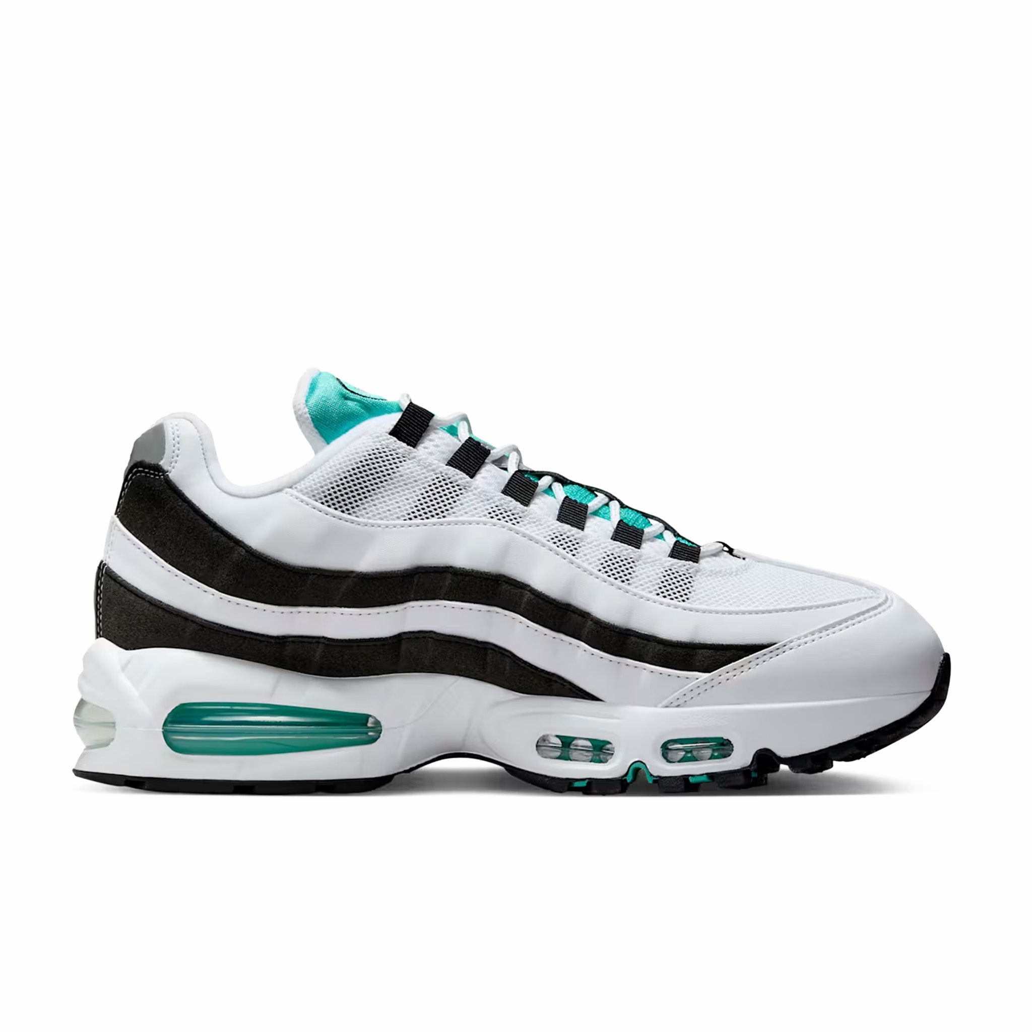 Nike Men's Air Max 95 OG Big Bubble (White/Hyper Jade-Black-Metallic Silver) - August Shop