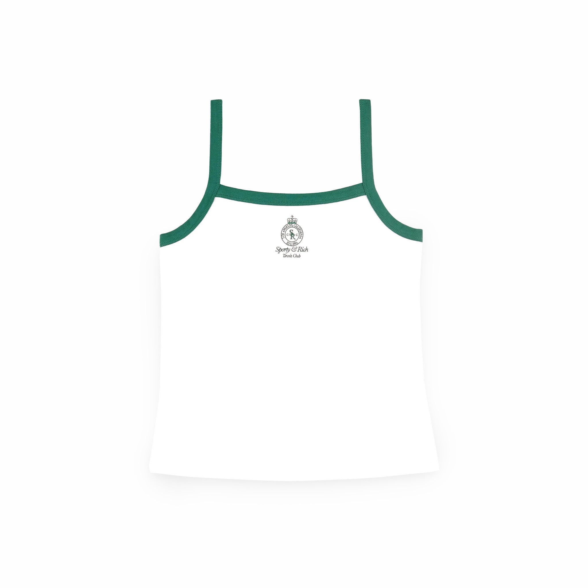 Sporty &amp; Rich Women's Crown Tennis Pique Tank (White/Alpine) - August Shop