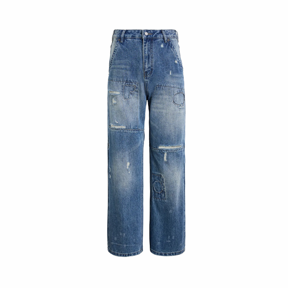 Found Painter Repaired Jeans (Vintage Blue) - August Shop