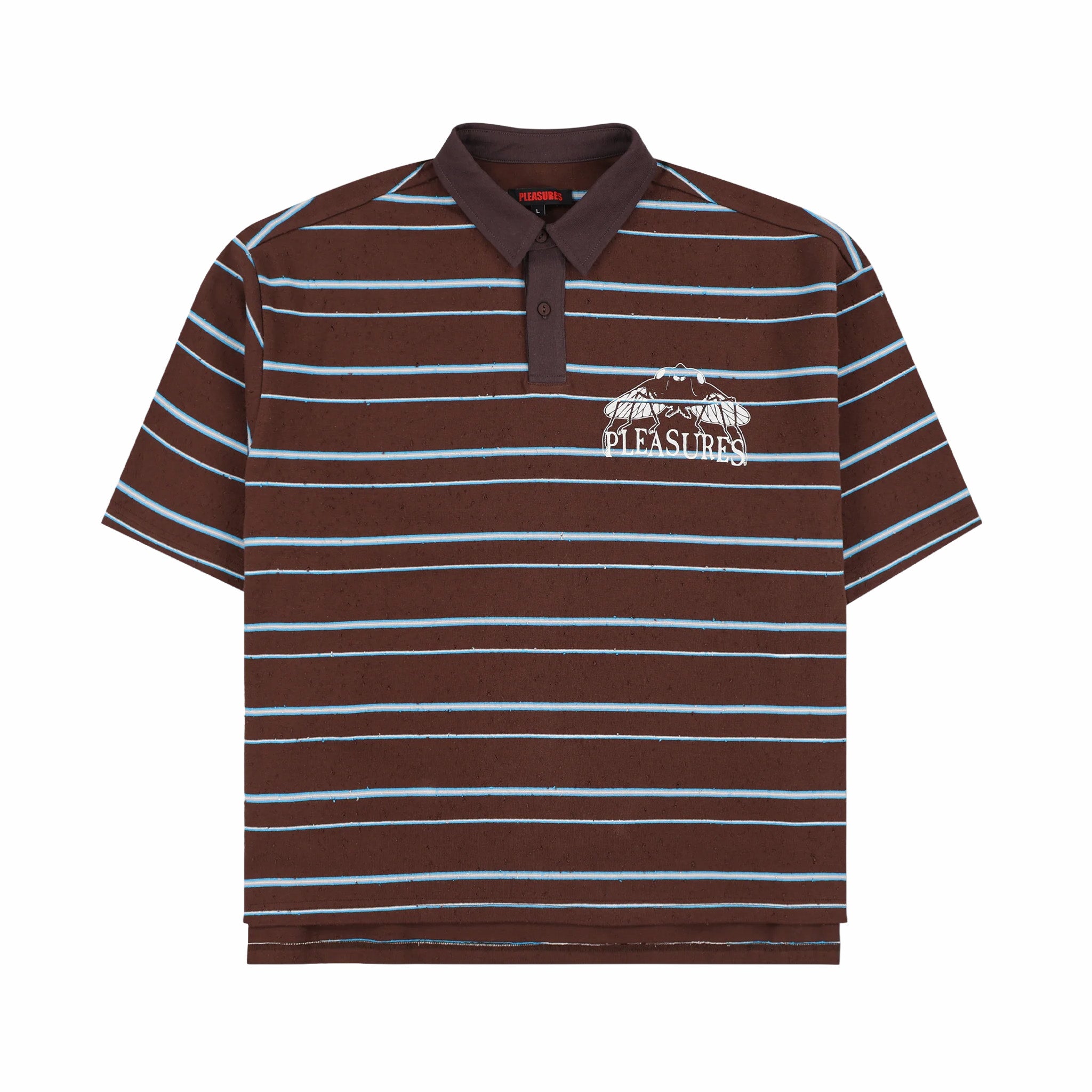 Pleasures Teleport Boxy Polo (Brown)