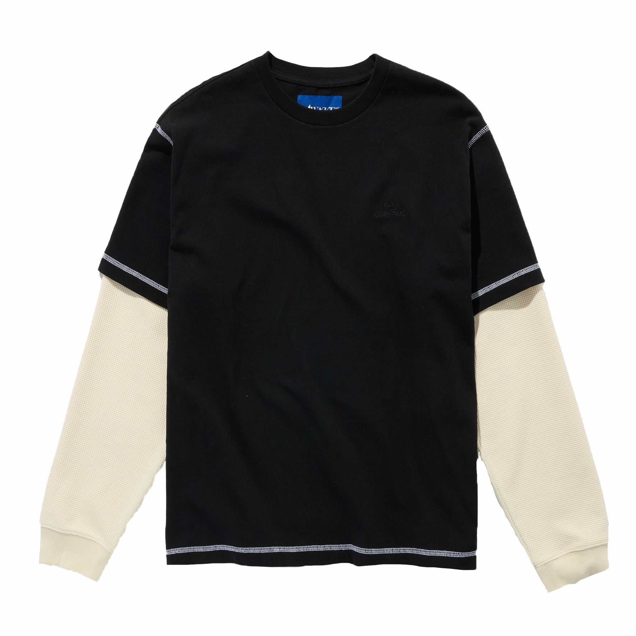Awake NY Waffle Longsleeve Shirt (Black) - August Shop