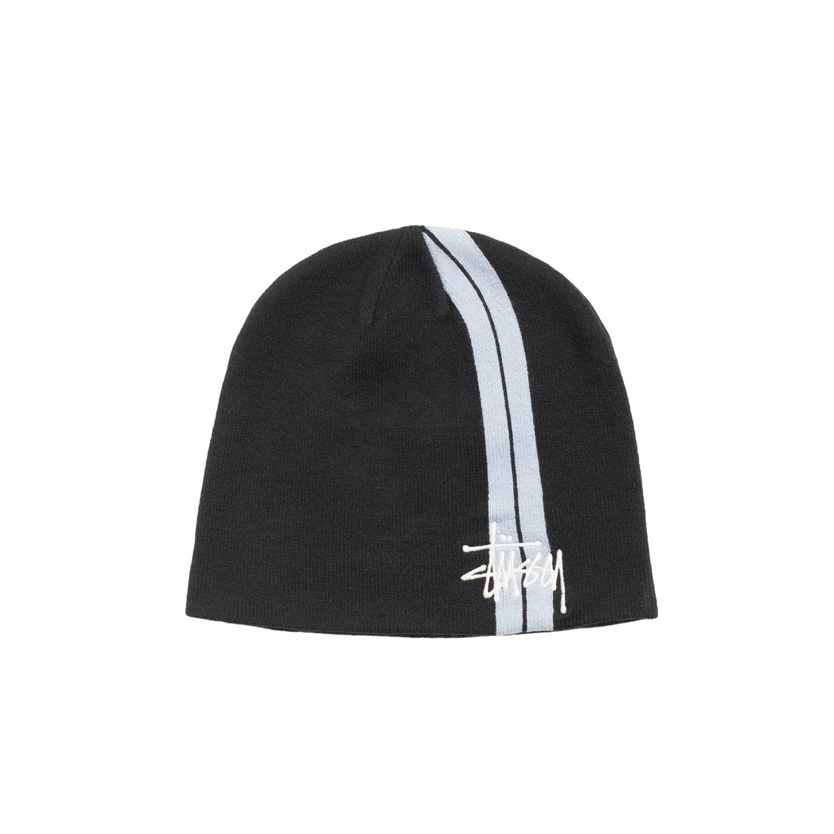 Stüssy Double Stripe Skullcap Beanie (Black) - August Shop