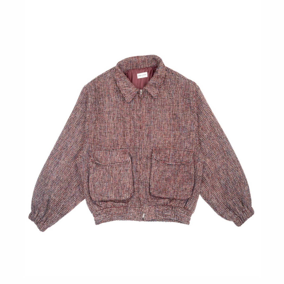 Estudio Niksen Tweed Checkered Bomber Jacket (Multi)