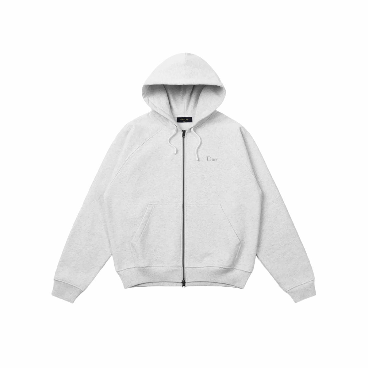 Dime Classic Small Logo Zip Hoodie (Ash)
