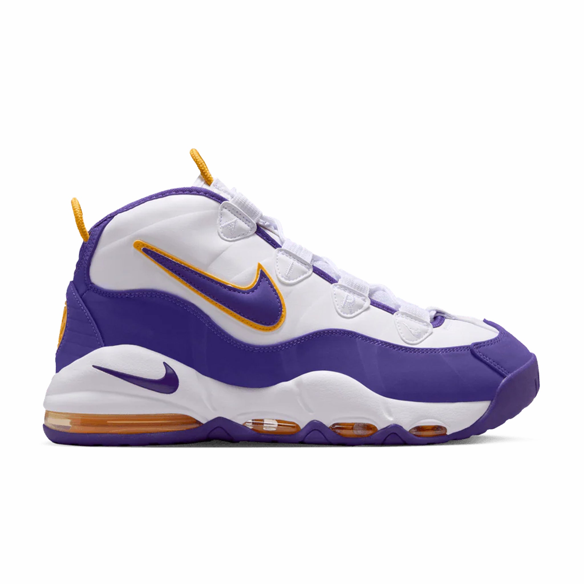 Nike Men's Air Max Uptempo “Lakers” (White/Court Purple-University Gold) - August Shop