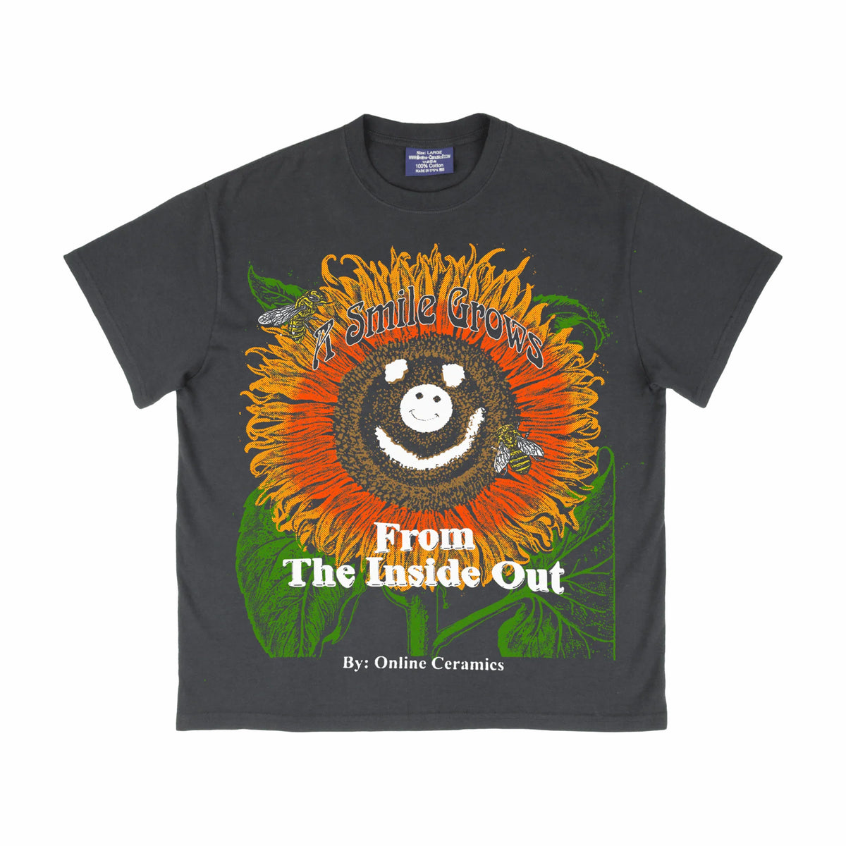 Online Ceramics From The Inside Out Tee (Off-Black) - August Shop