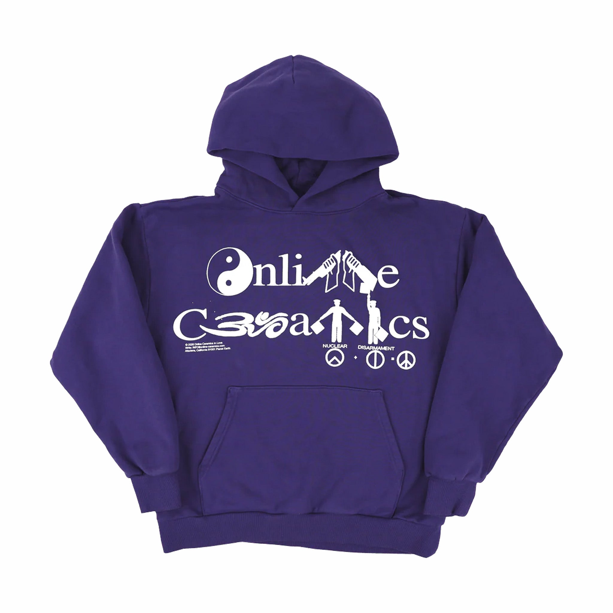 Online Ceramics Peace Logo Hoodie (Purple)