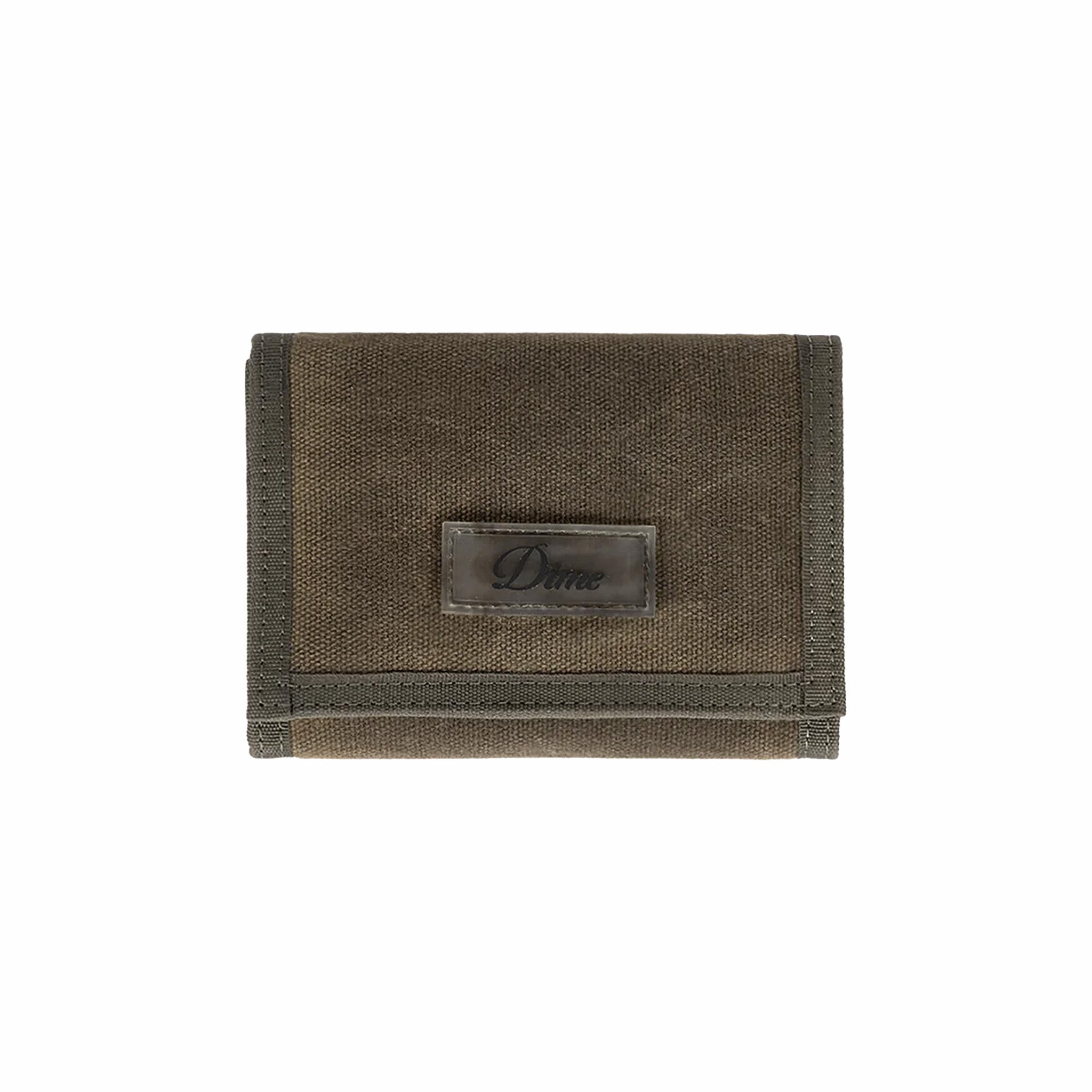 Dime Waxed Velcro Wallet (Olive)