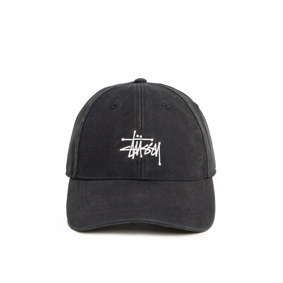 Stüssy Washed Basic Canvas Cap (Black) - August Shop