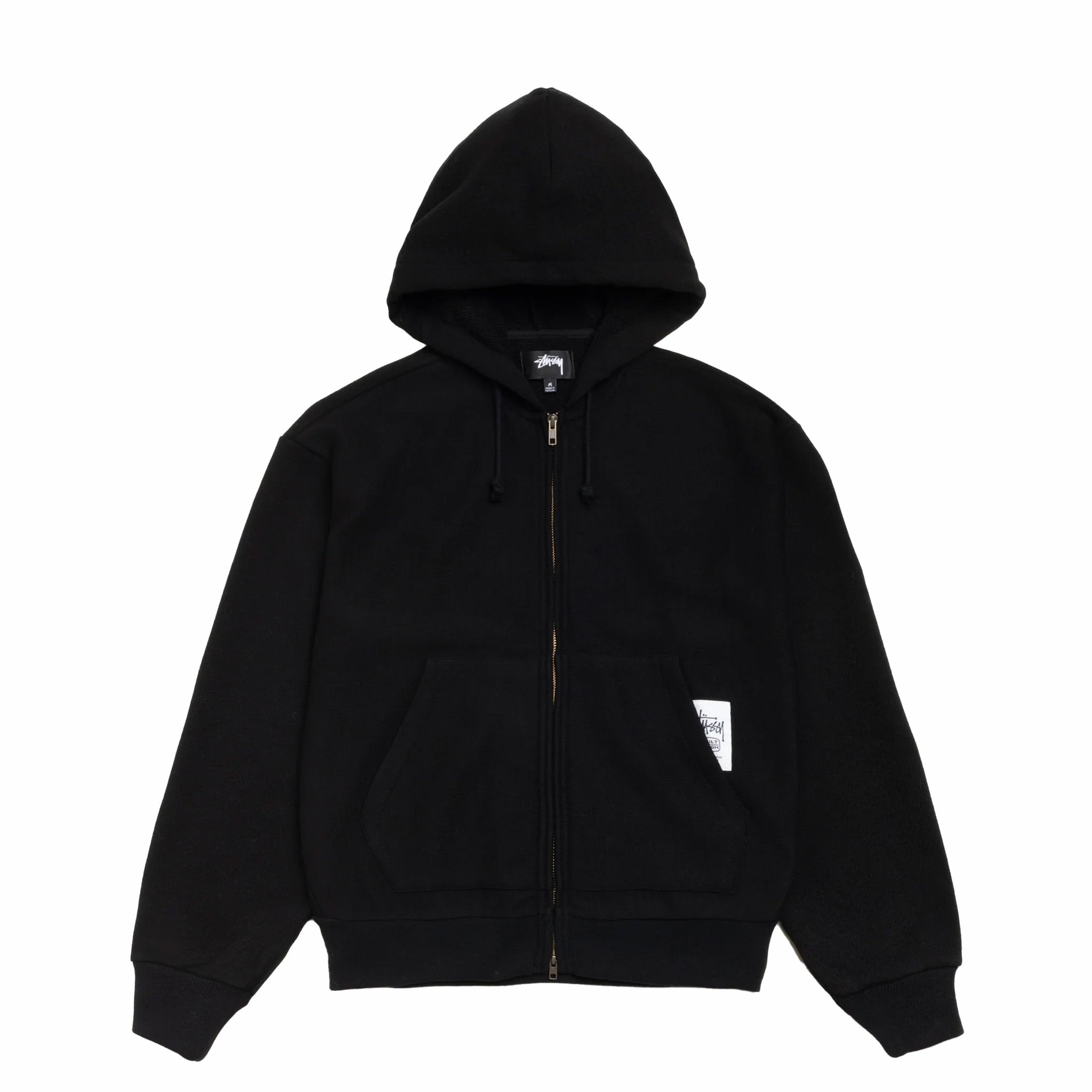 Stussy Brass Knit Zip Hoodie (Black) - August Shop