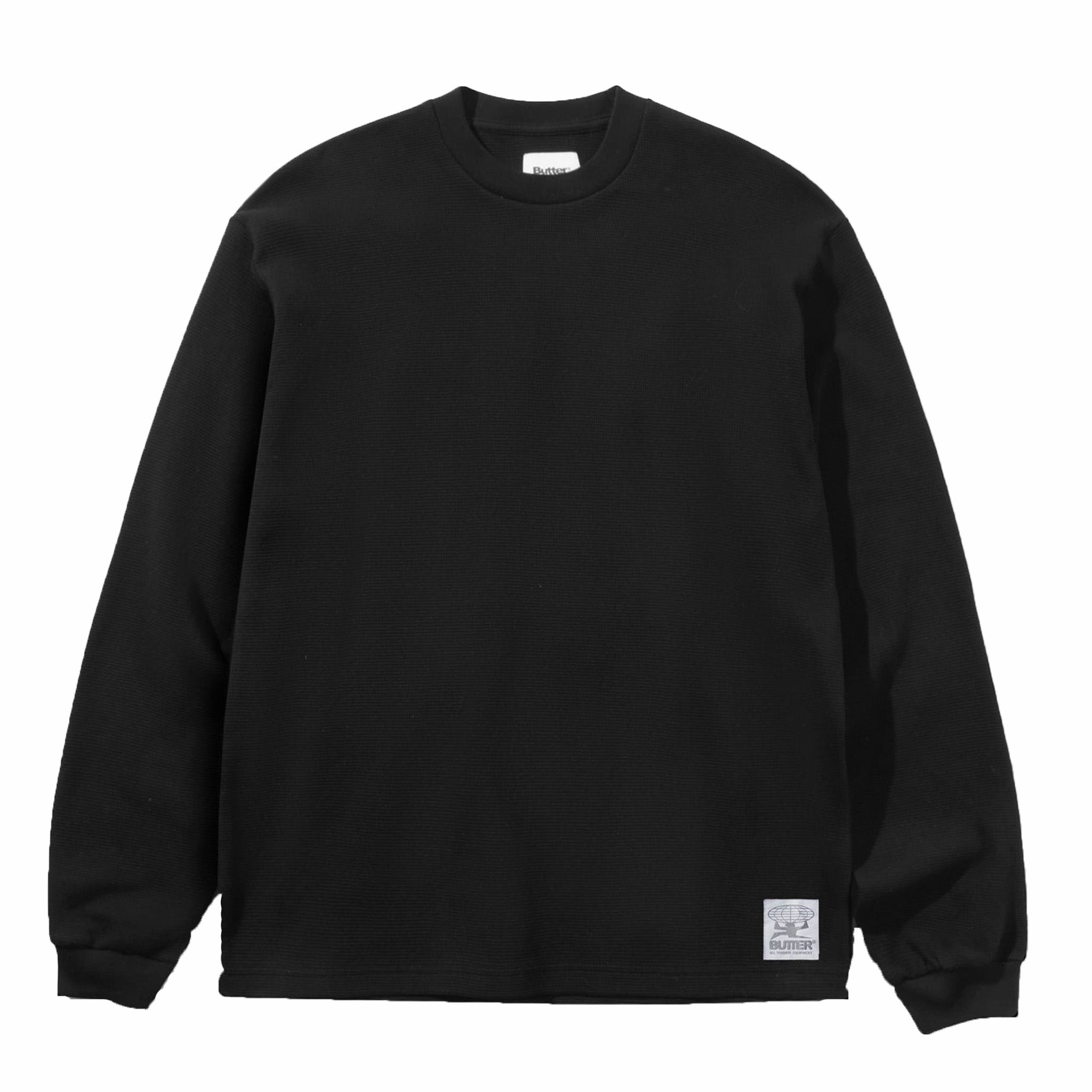 Butter Goods Waffle L/S Top (Black)