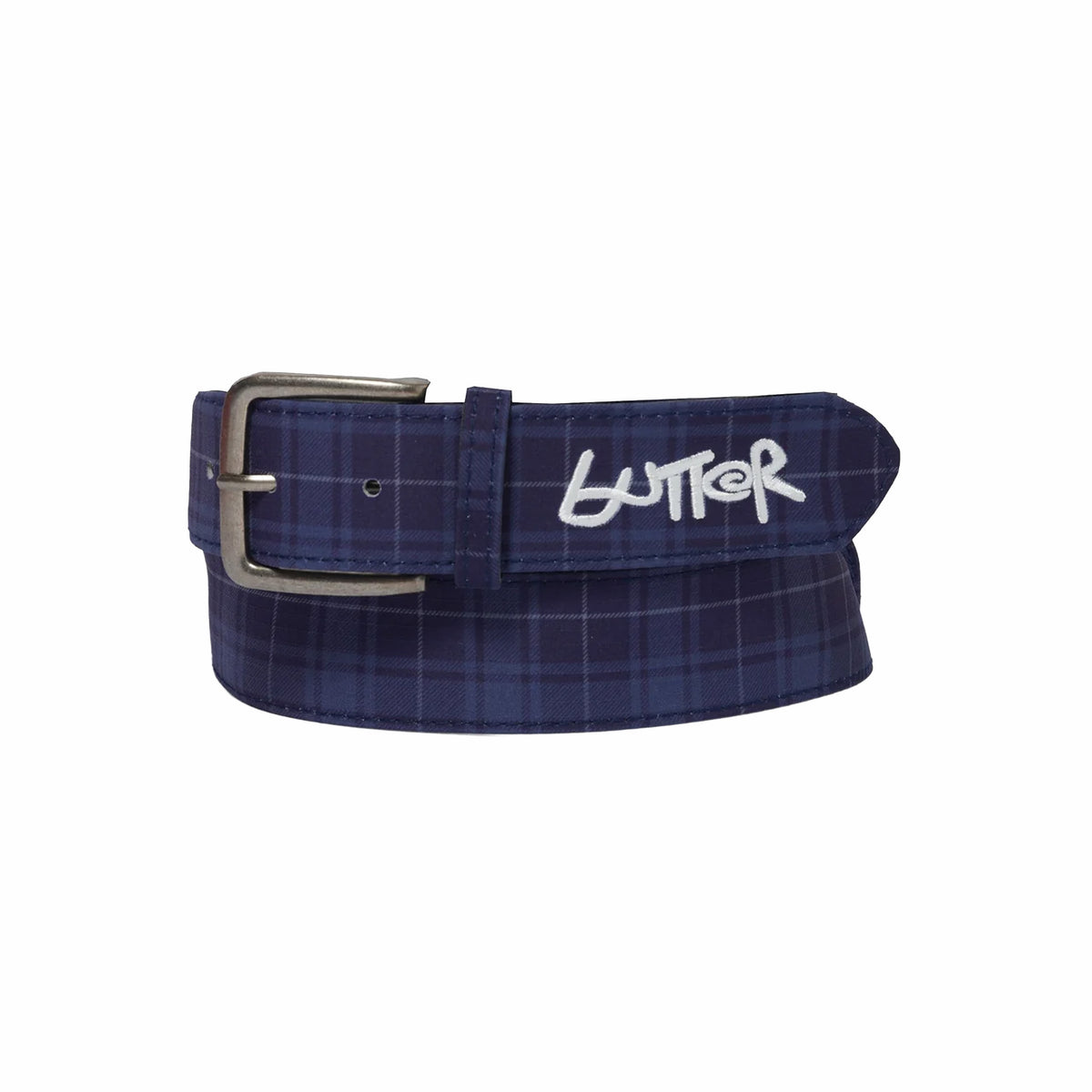Butter Goods Plaid Belt (Navy)