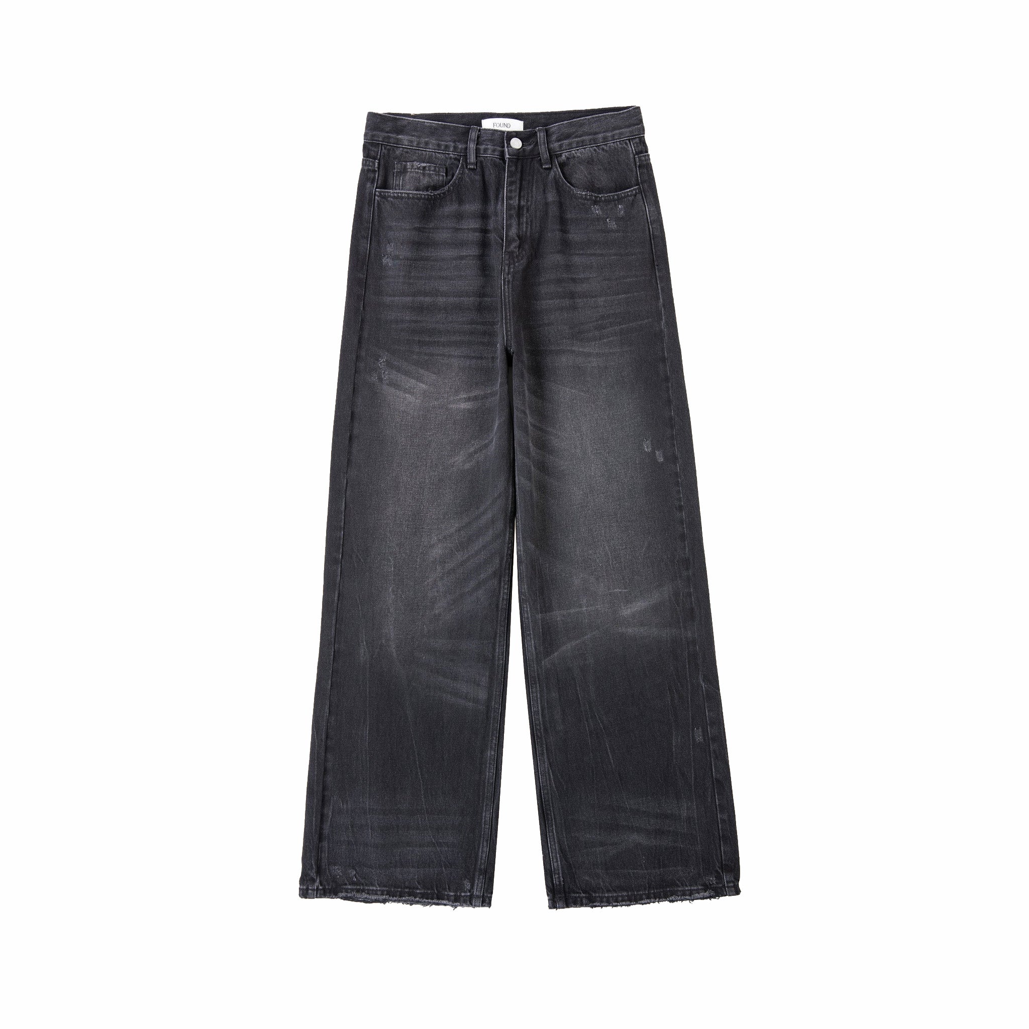 Found Lacy Baggy Jeans (Vintage Black) - August Shop