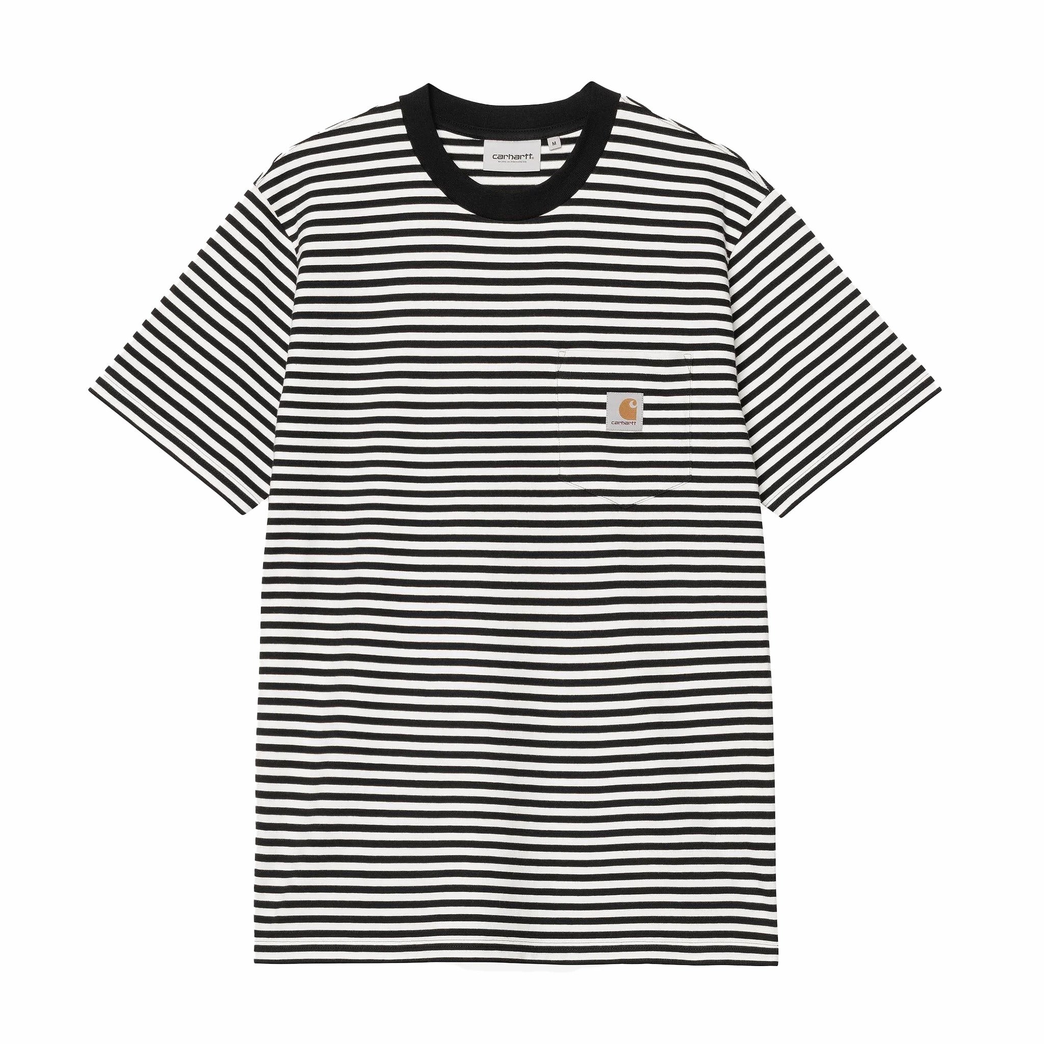 Carhartt WIP Verner Stripe Pocket T-Shirt (Black/Wax) - August Shop