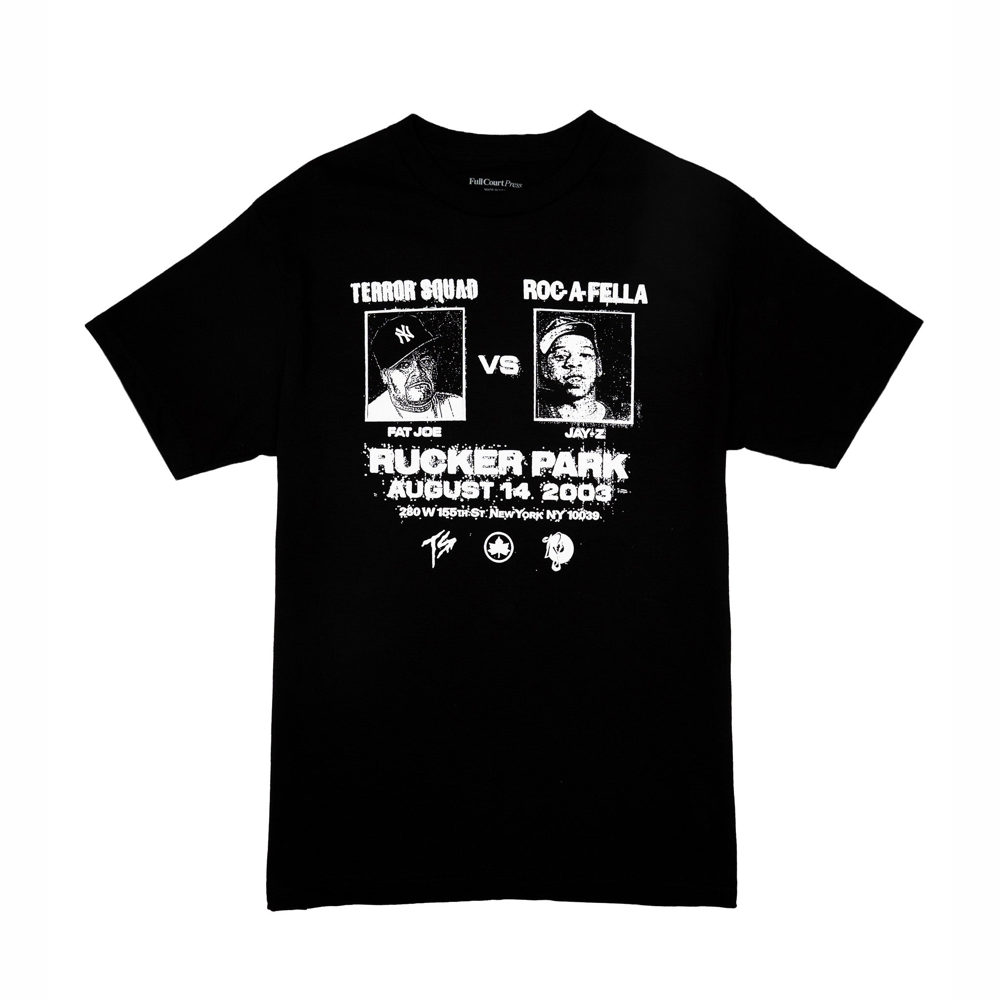 Full Court Press Terror Squad Vs. Roc-A-Fella at Rucker Park T-Shirt (Black) - August Shop