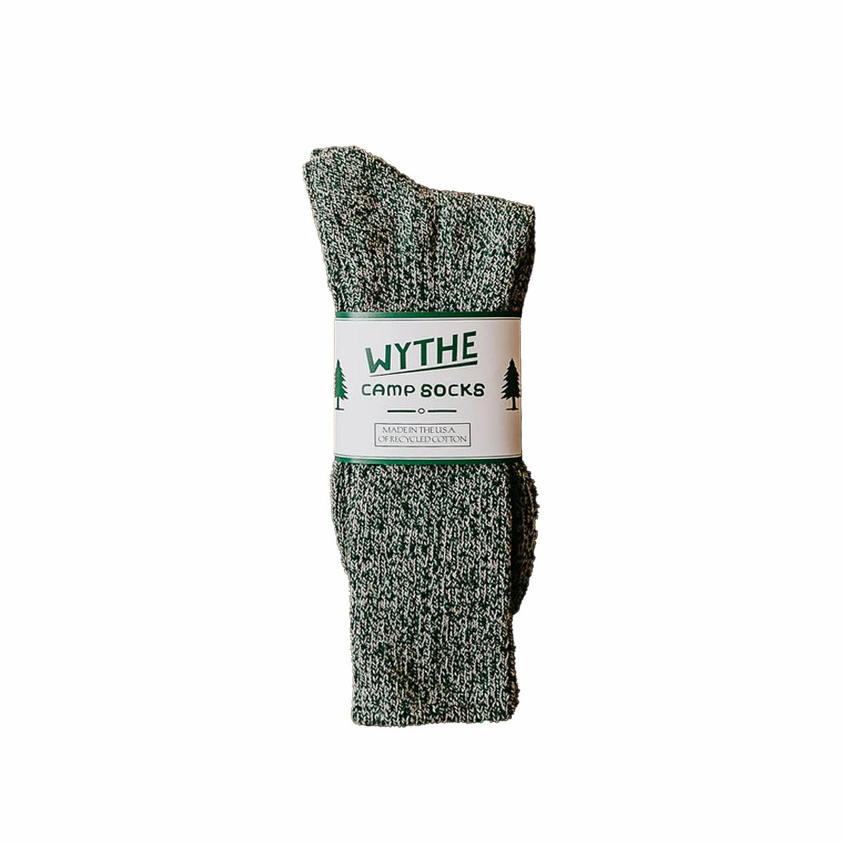 Wythe Recycled Cotton Camp Socks (Evergreen Melange)