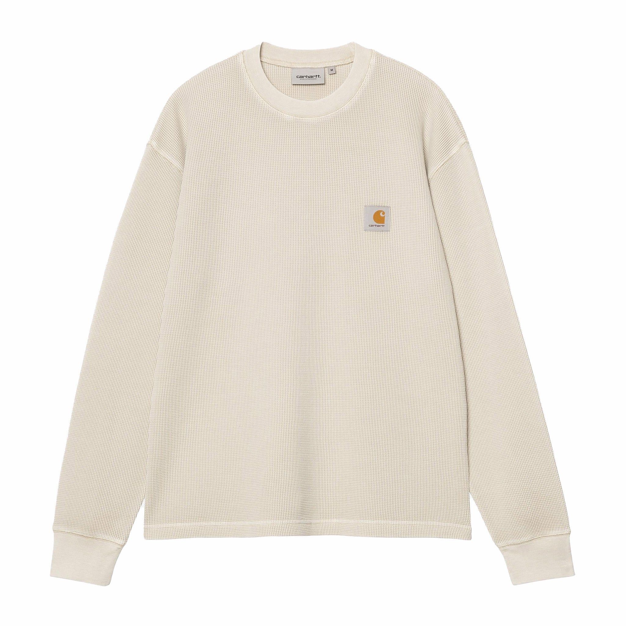 Carhartt WIP Long Sleeve Vista Waffle T-Shirt (Fleur De Sel/Garment Dyed) - August Shop