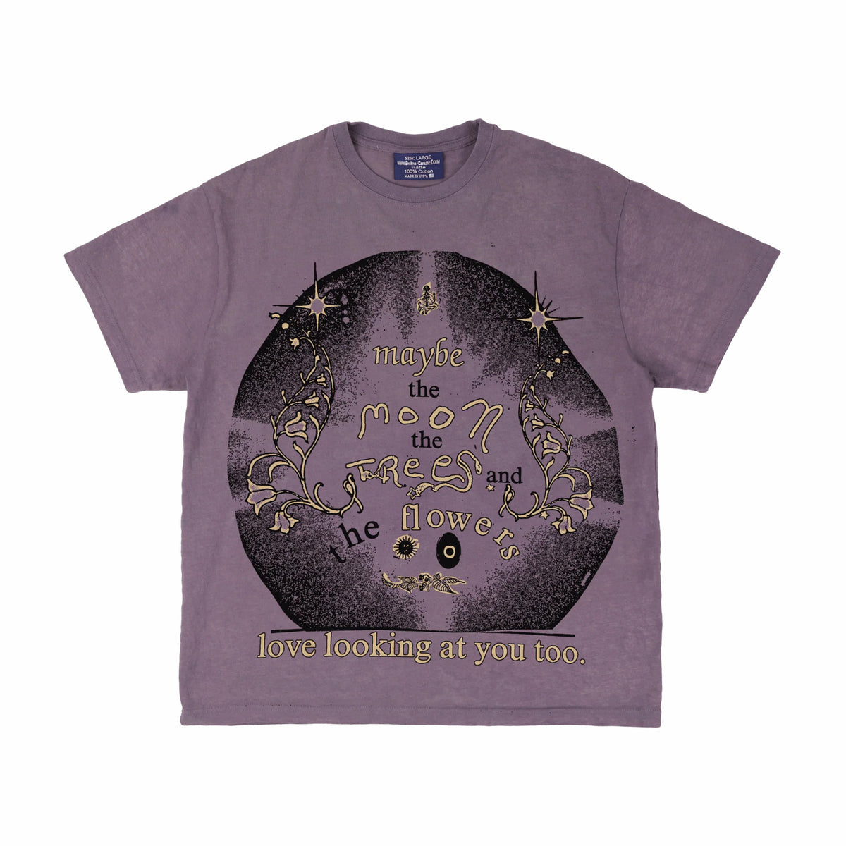 Online Ceramics Maybe The Moon Tee (Hand Dipped Quail) - August Shop