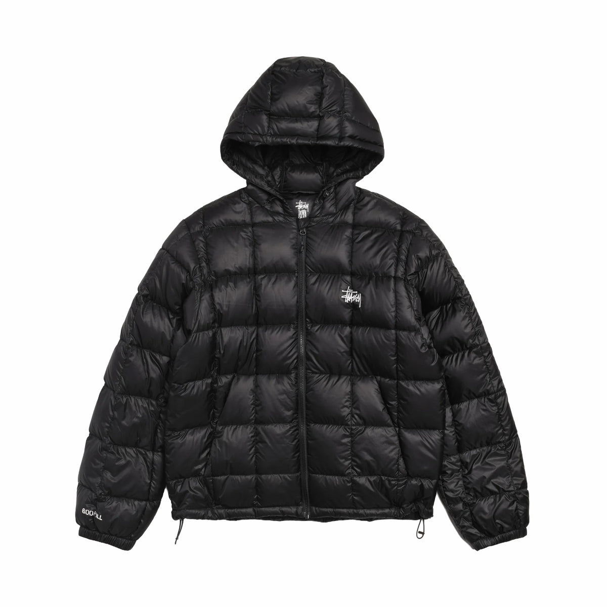 Stüssy Midweight Hooded Puffer (Black)