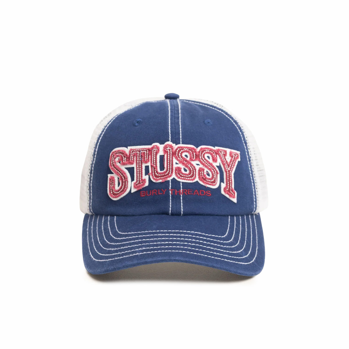 Stüssy Burly Threads Trucker (Navy) - August Shop