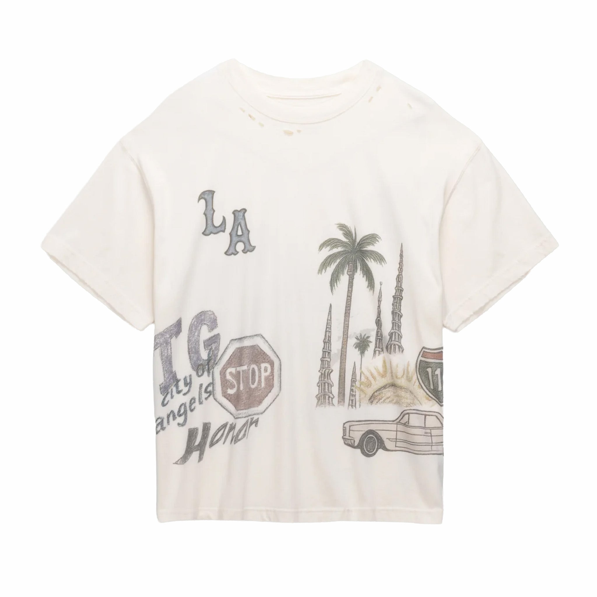 Honor The Gift All Over Los Angeles Tee (Bone) - August Shop