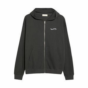 Museum of Peace and Quiet Wordmark Waffle Hoodie (Black) - August Shop