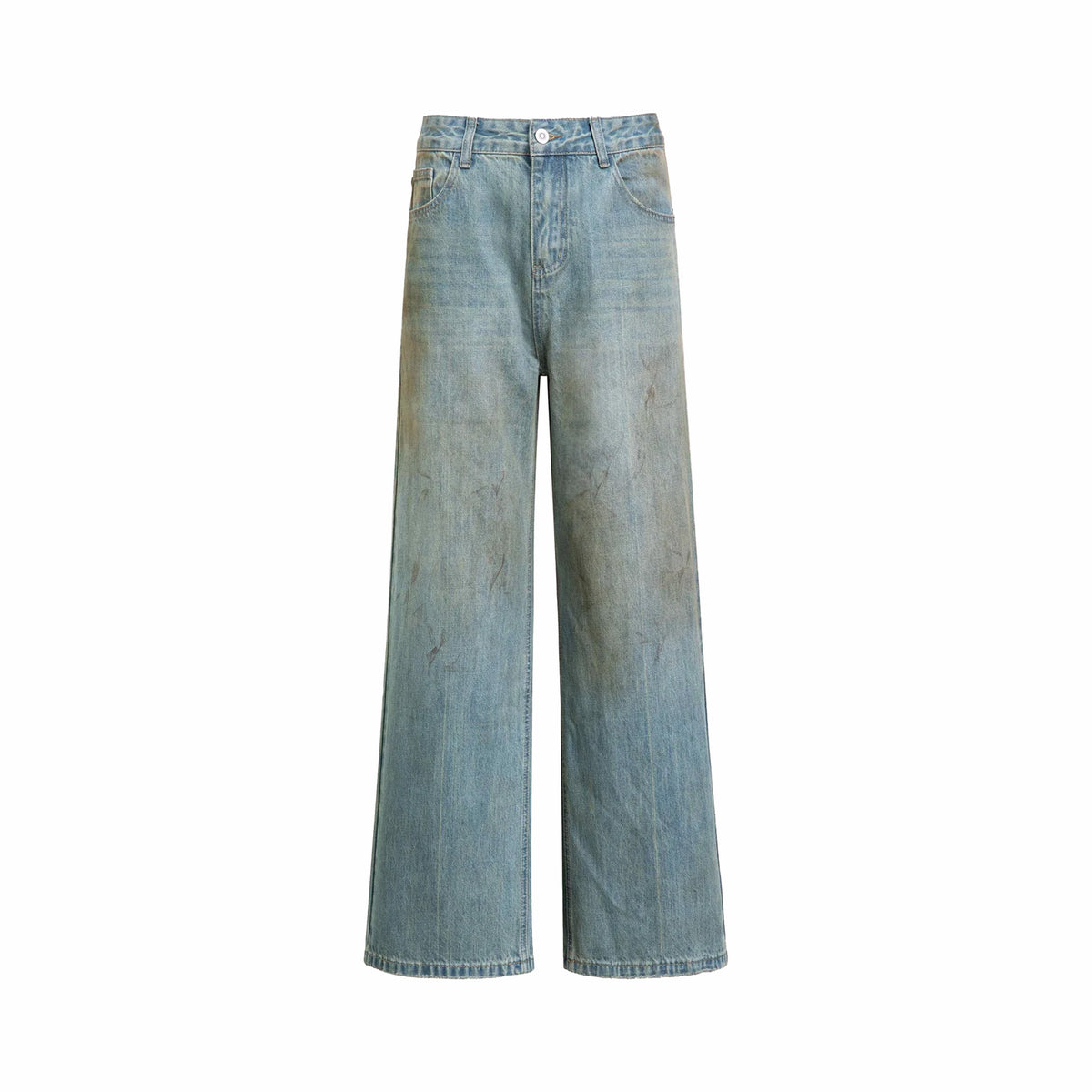 Found Lacy Baggy Jeans (Dirty Blue) - August Shop