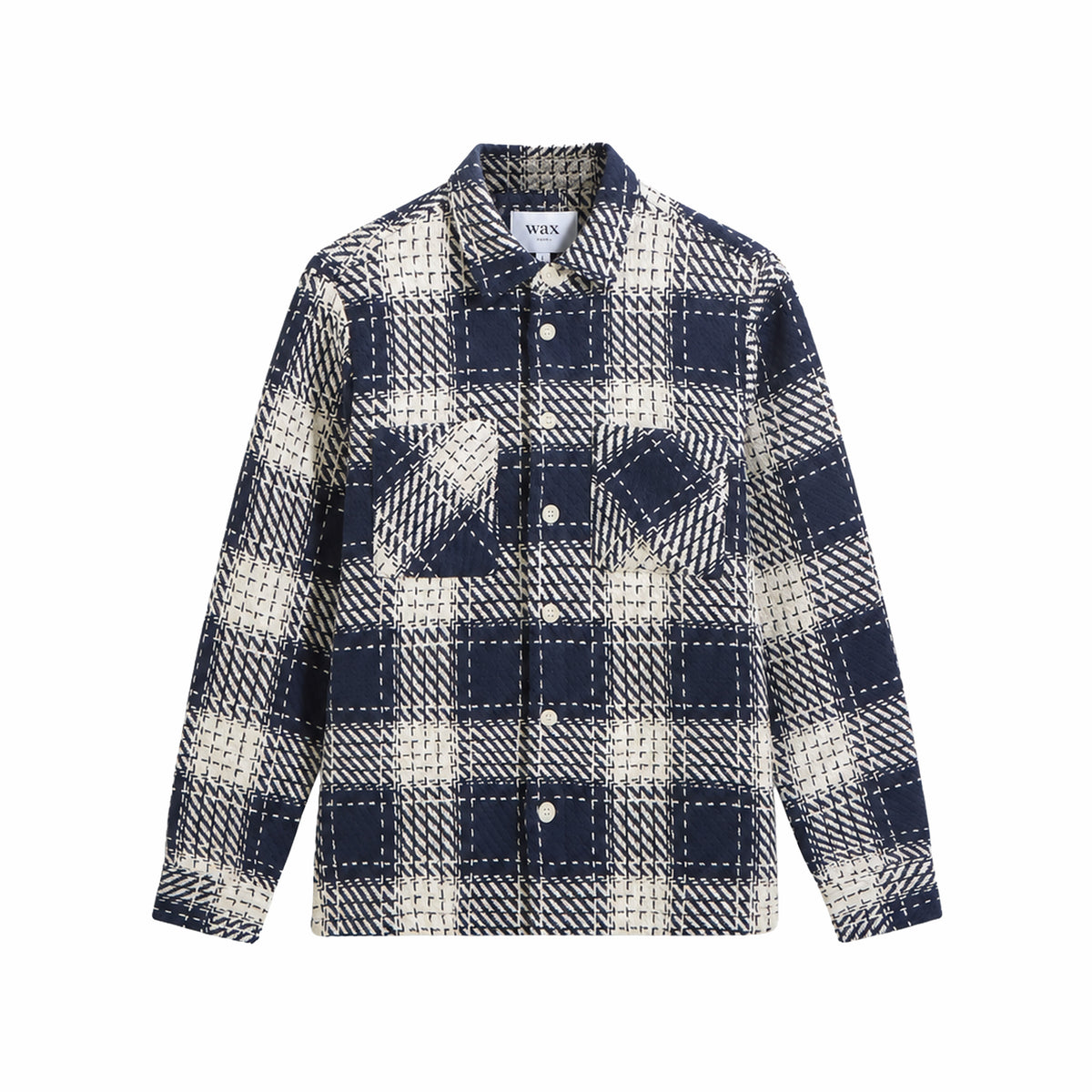 Wax London Whiting Overshirt - Marine Beatnik V3 (Marine)