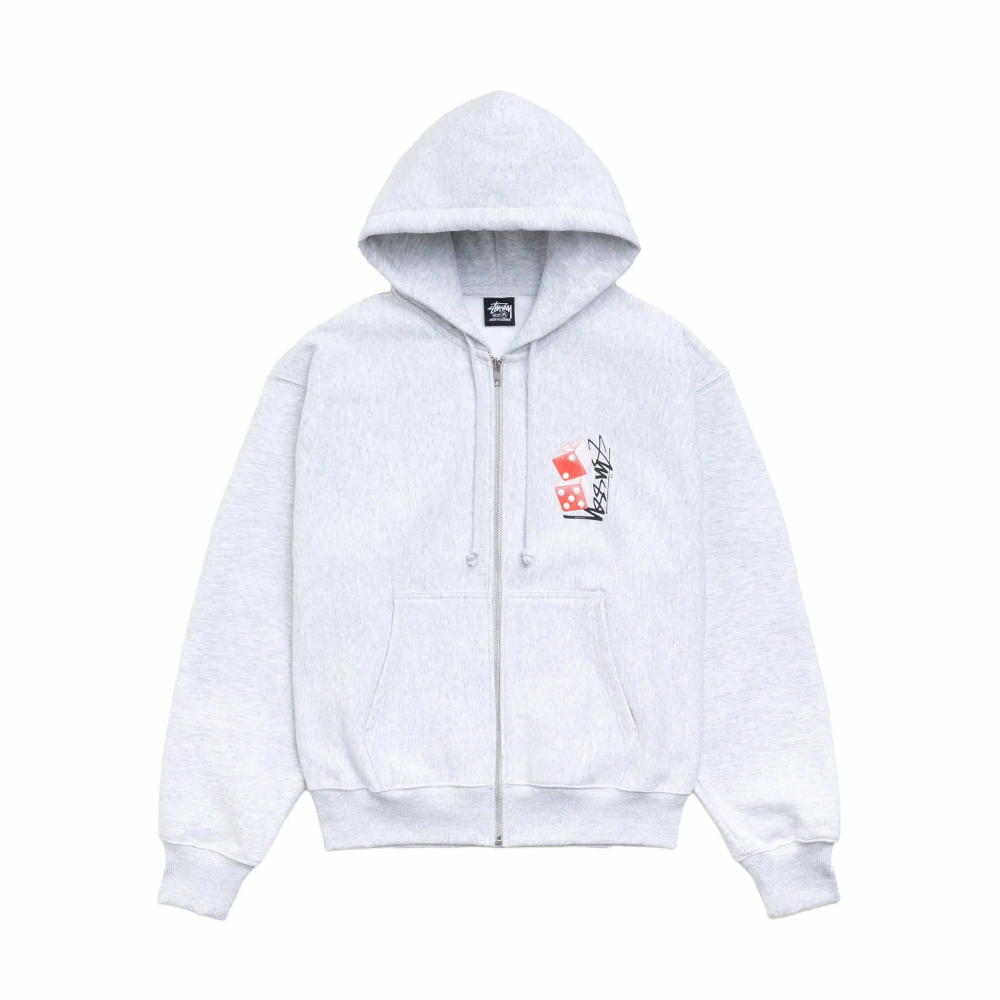 Stüssy Tall Dice Zip Hoodie (Ash Heather)