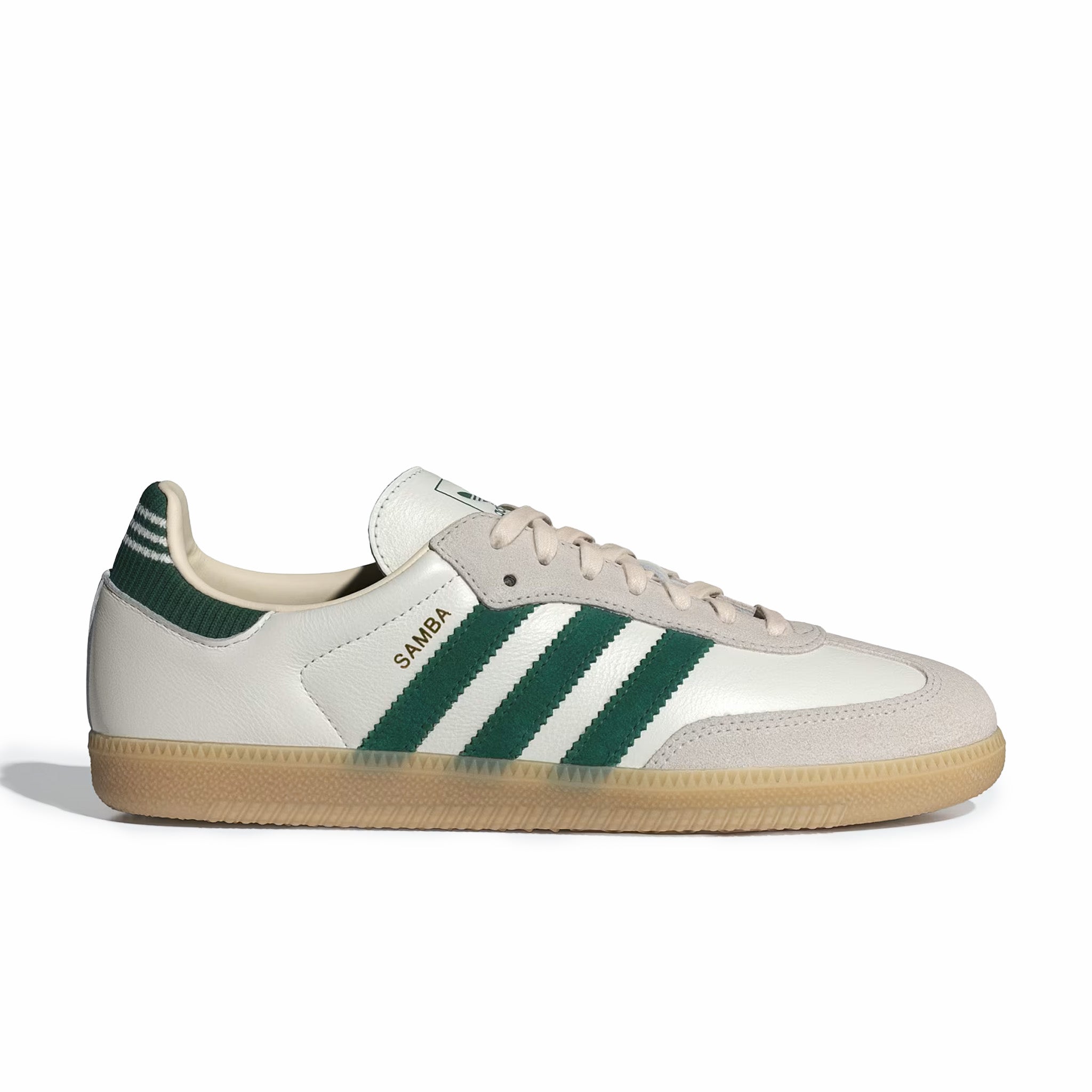 Adidas Men's Samba OG (Cloud White/Collegiate Green/Gum) - August Shop