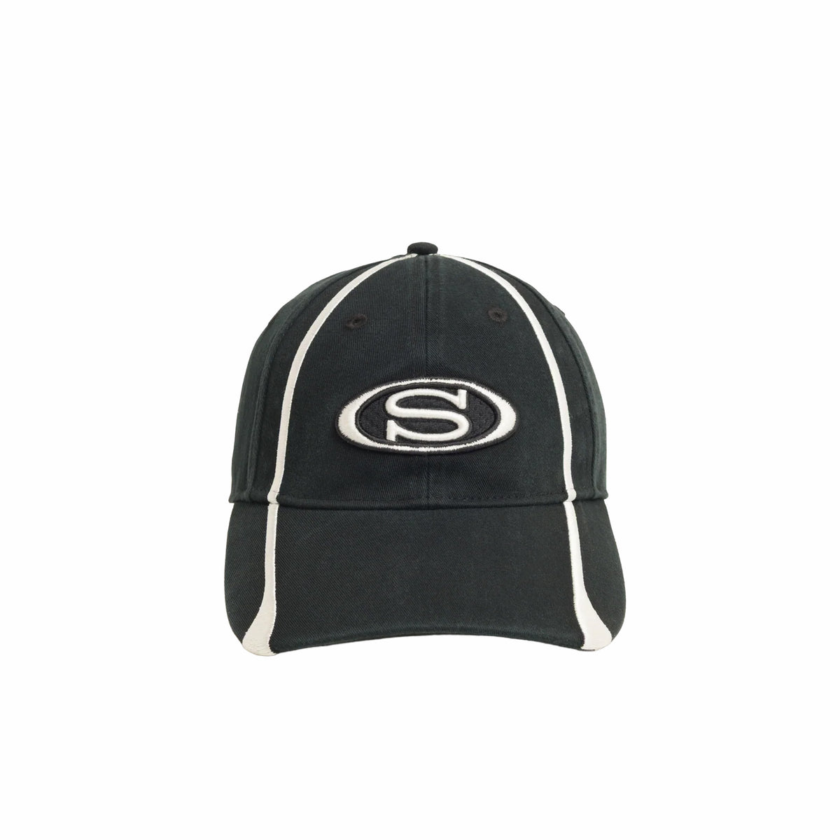 Stüssy S Oval Strapback Cap (Black)