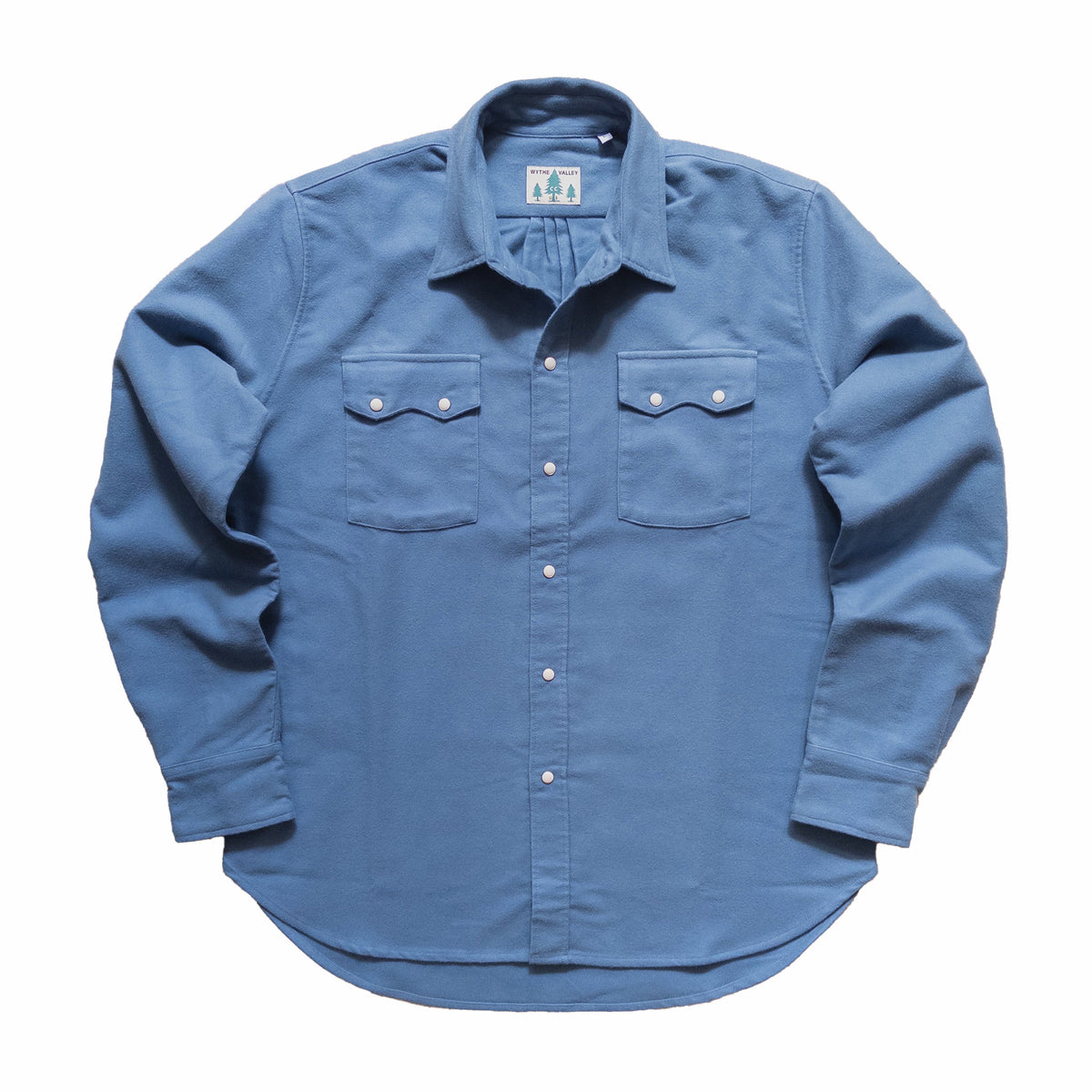 Wythe Moleskin Pearlsnap Shirt (River Blue)