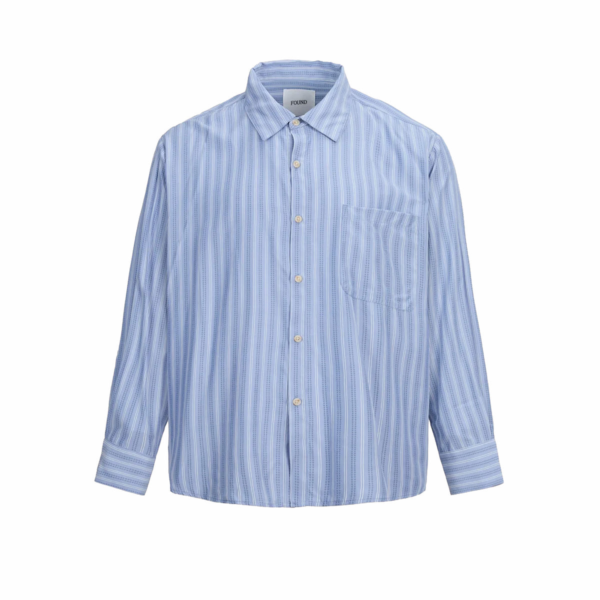 Found Strip Pocket Oxford Shirt (Blue) - August Shop