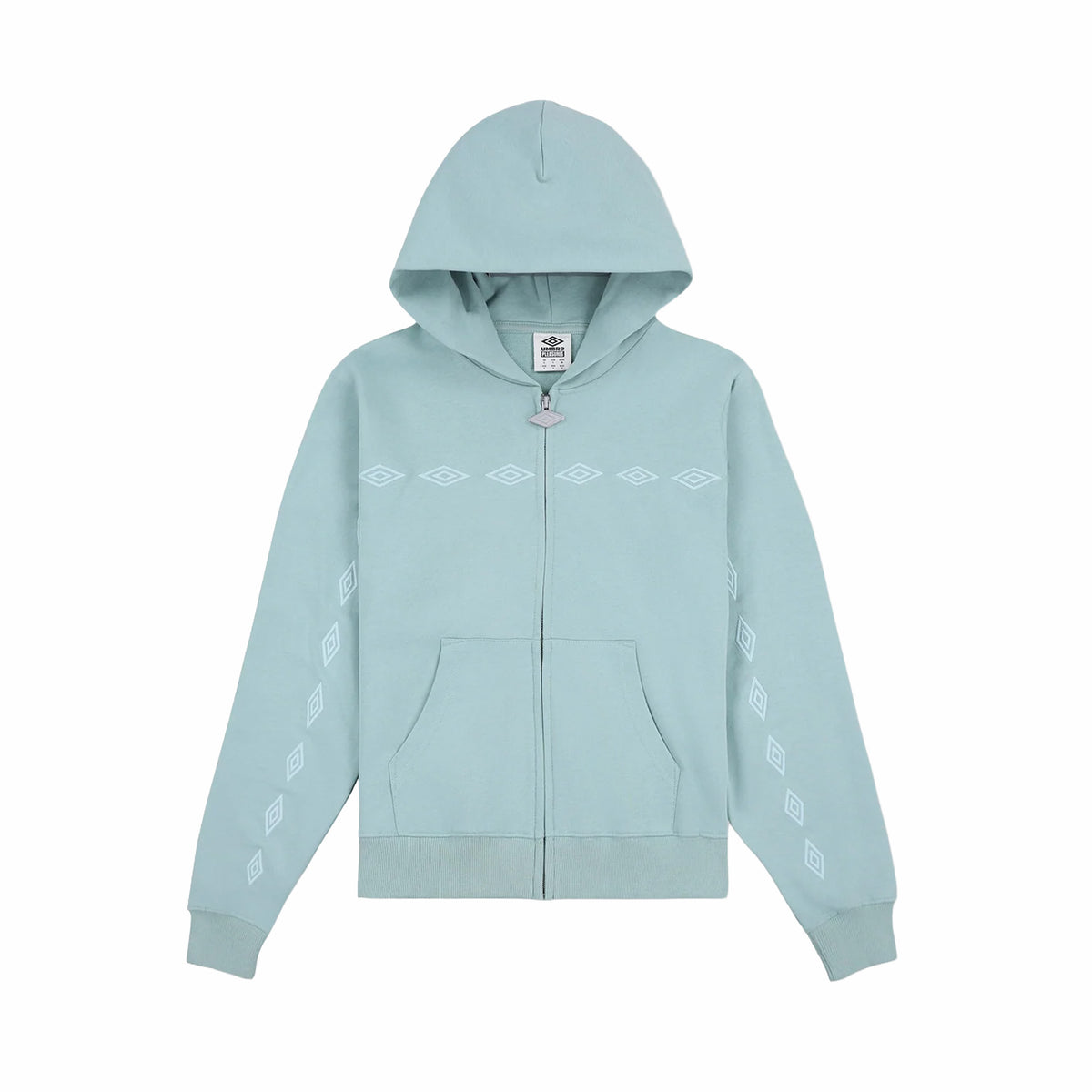 Pleasures x Umbro Diamonds Zip Fitted Hoodie (Sage)