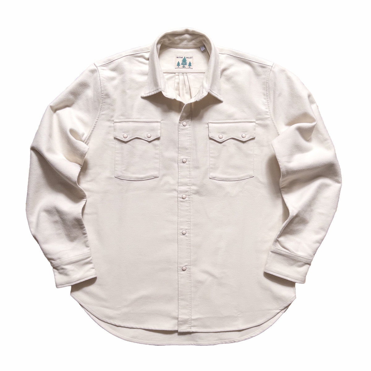 Wythe Moleskin Pearlsnap Shirt (Alabaster)