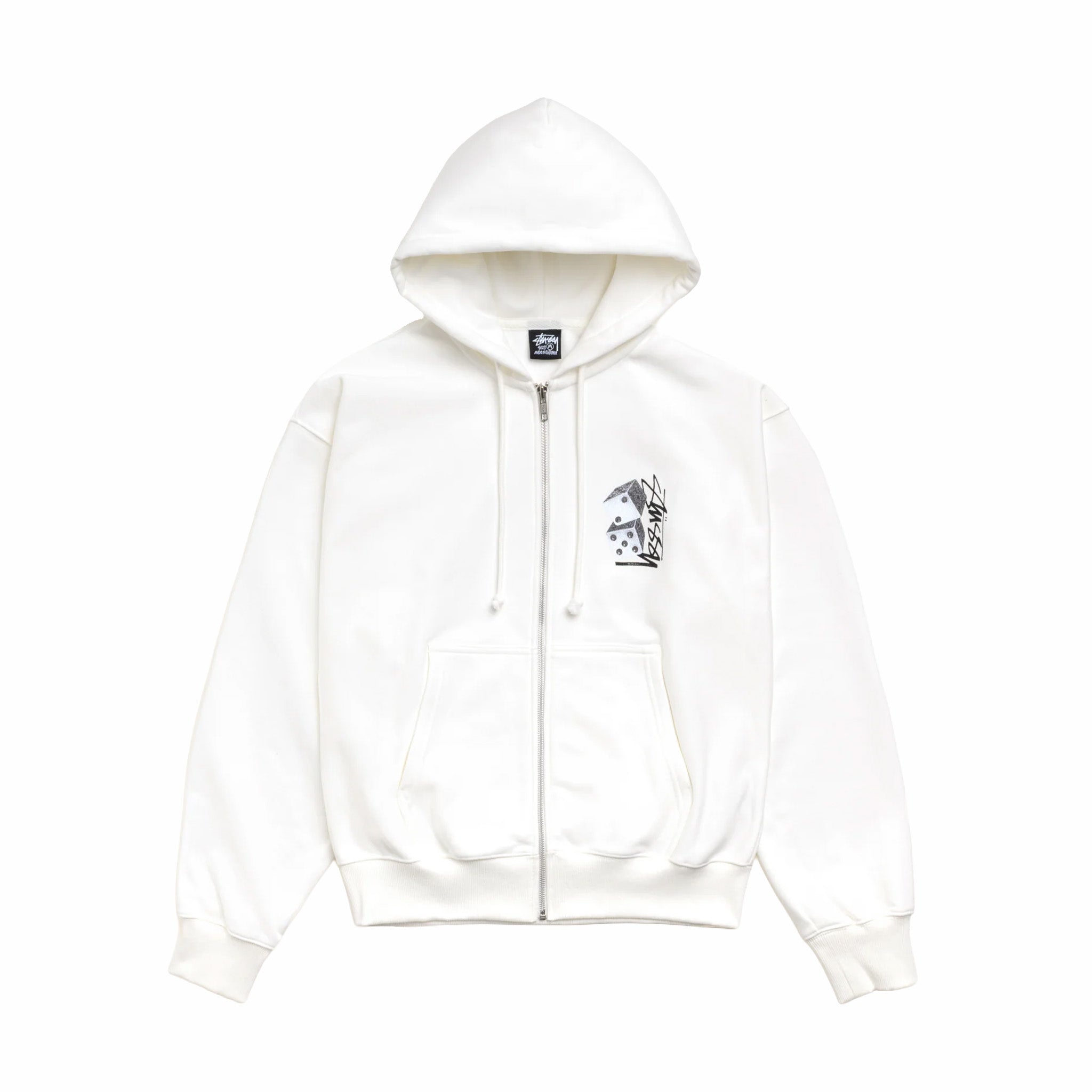 Stüssy Tall Dice Zip Hoodie (Off White)