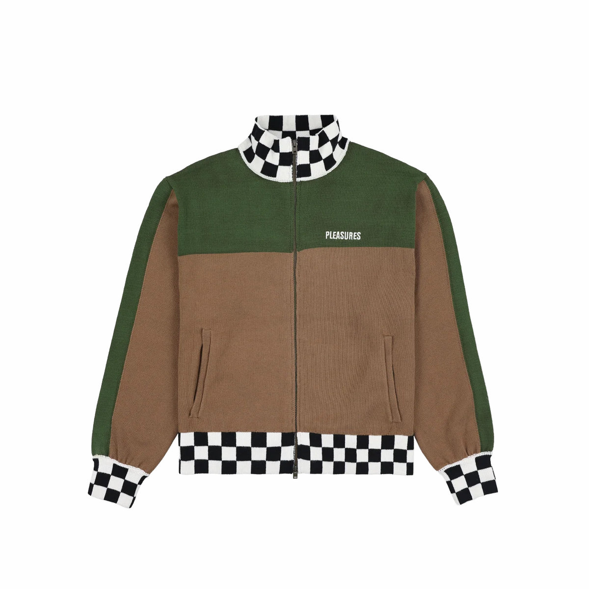 Pleasures Automation Knitted Track Jacket (Brown)