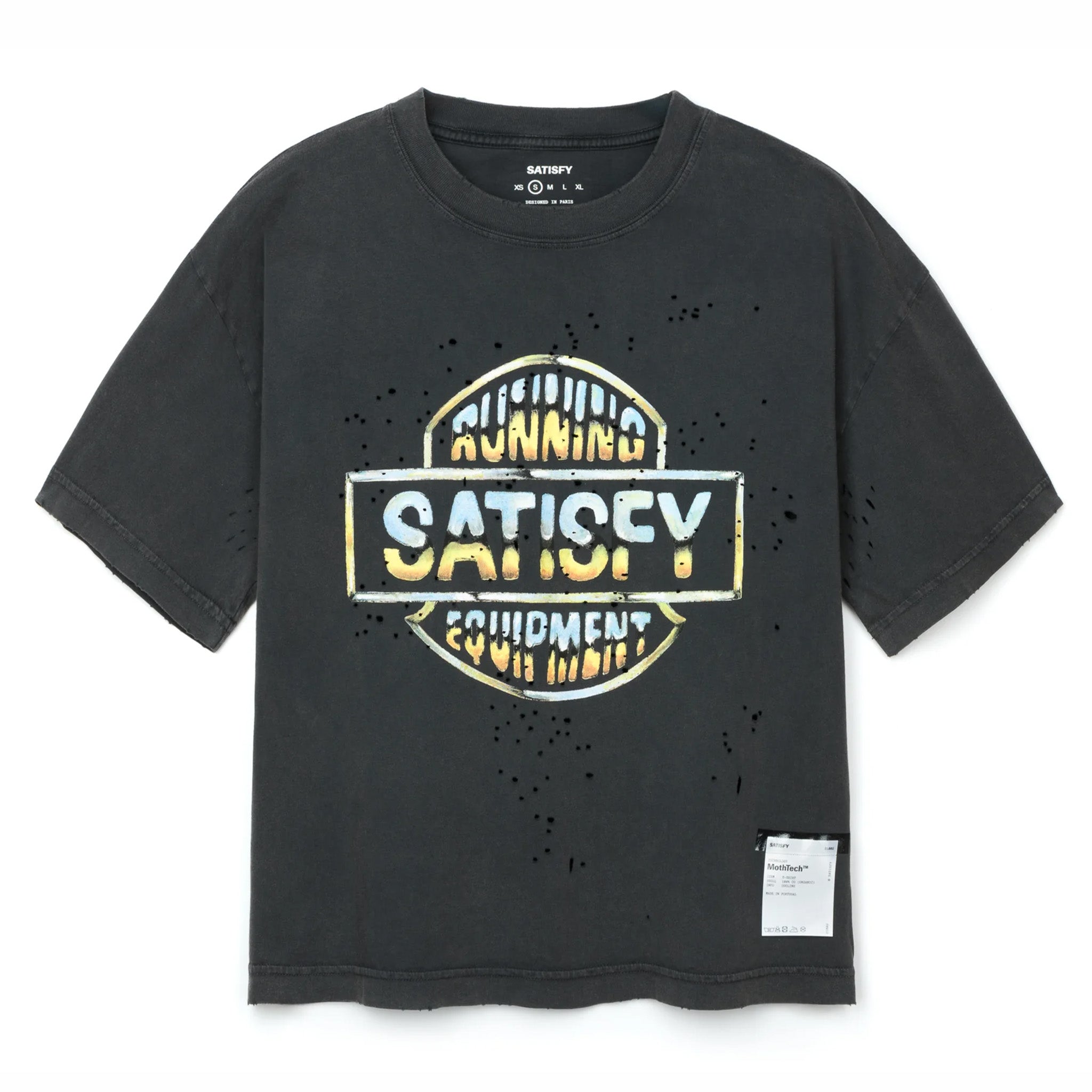 Satisfy MothTech T-Shirt 11006-AB-EST1 (Aged Black) - August Shop