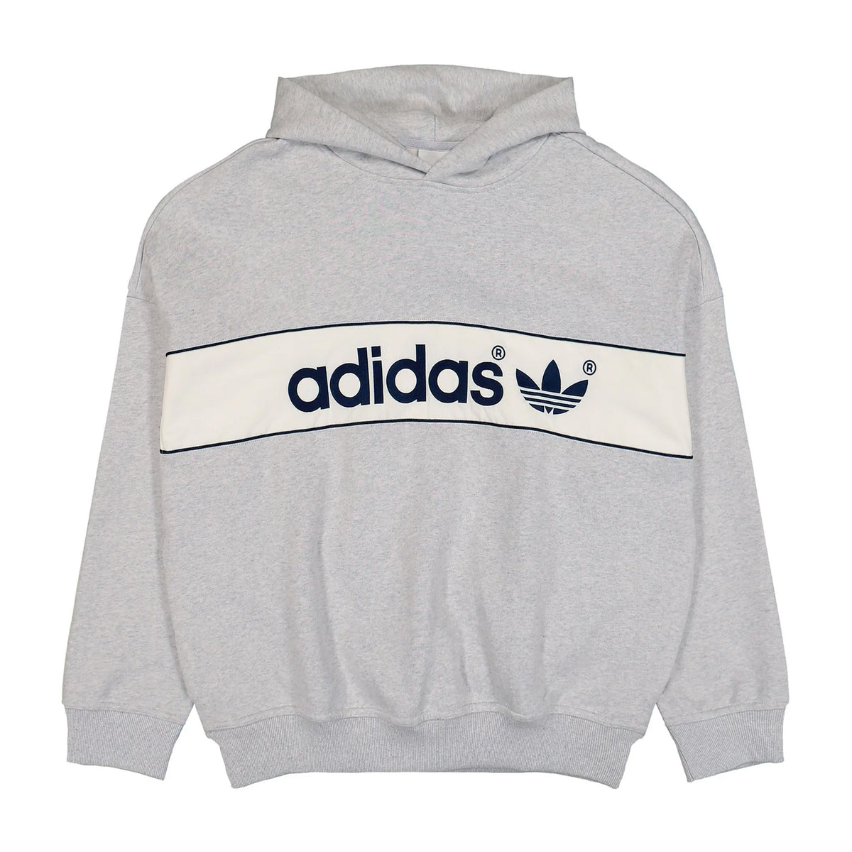 Adidas Block Hoodie (Light Heather Grey) - August Shop