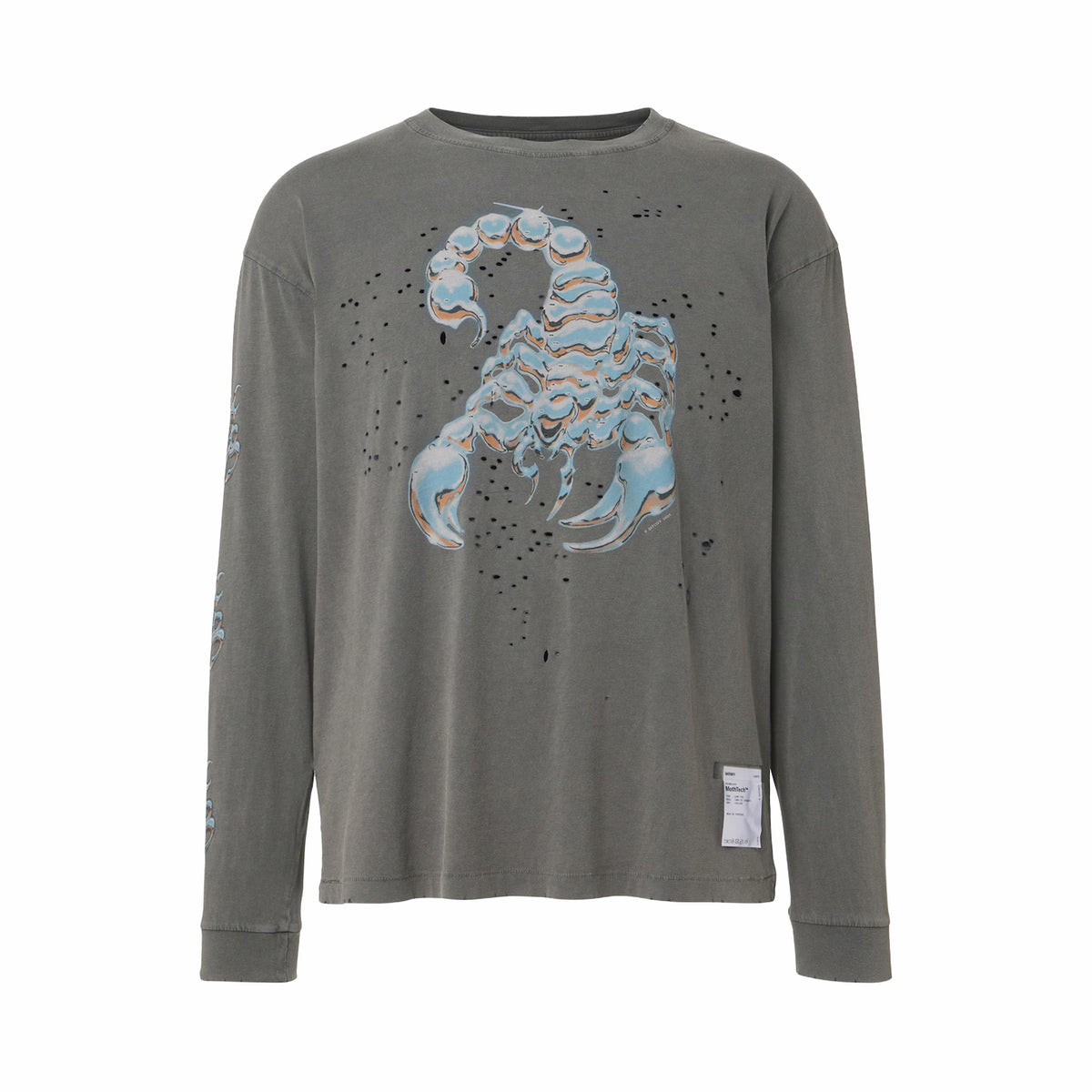Satisfy MothTech Long Tee (Faded Black Scorpion) - August Shop