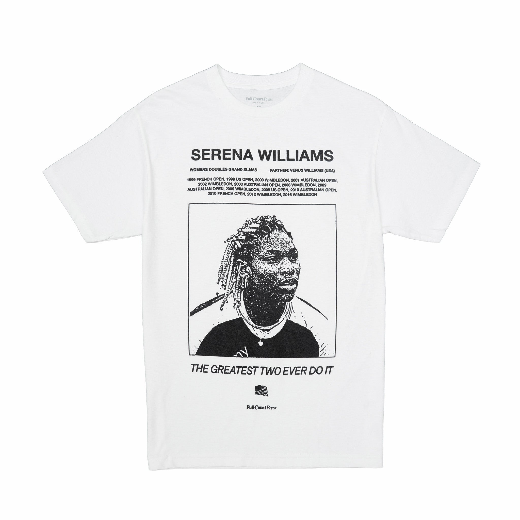 Full Court Press Williams Sisters T-Shirt (White) - August Shop