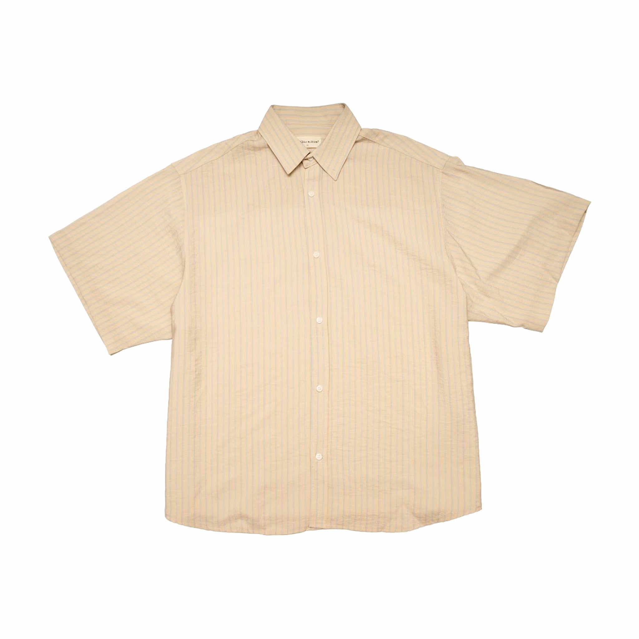 Estudio Niksen Shortsleeve Wide Striped Shirt (Beige) - August Shop