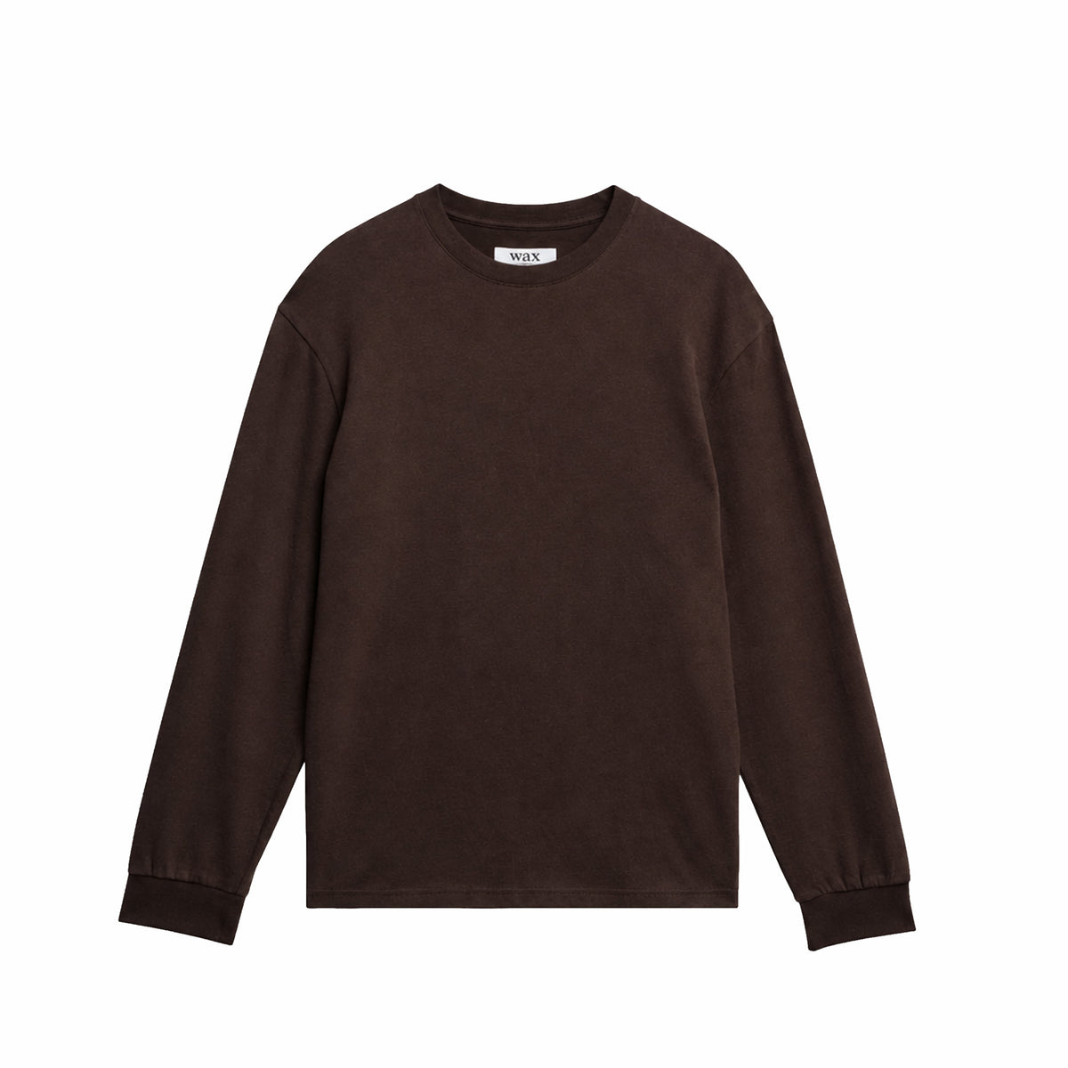 Wax London Hayden L/S Tee - Emorised Cotton (Dark Brown)
