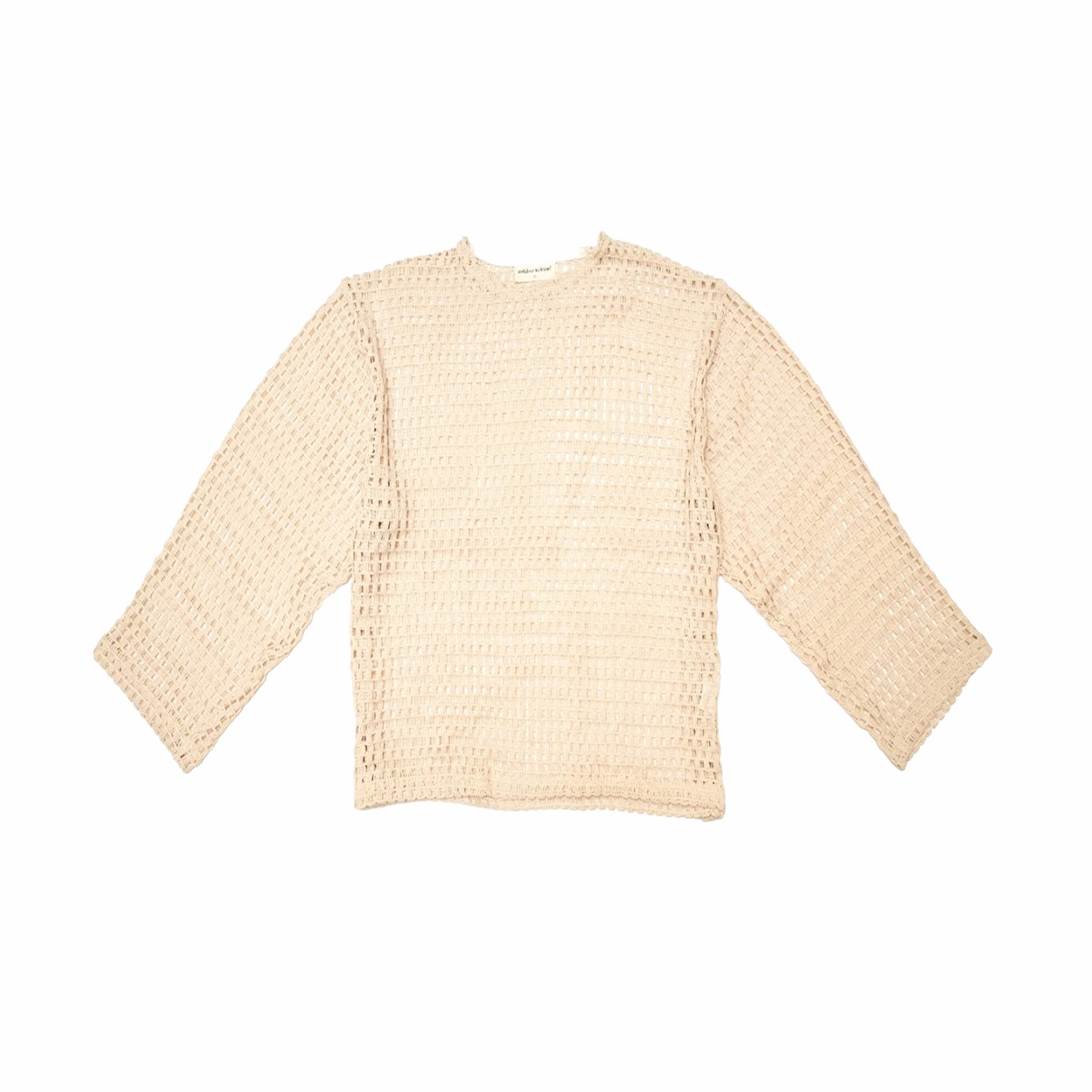 Estudio Niksen Easy Fish Net Sweater (Ivory) - August Shop